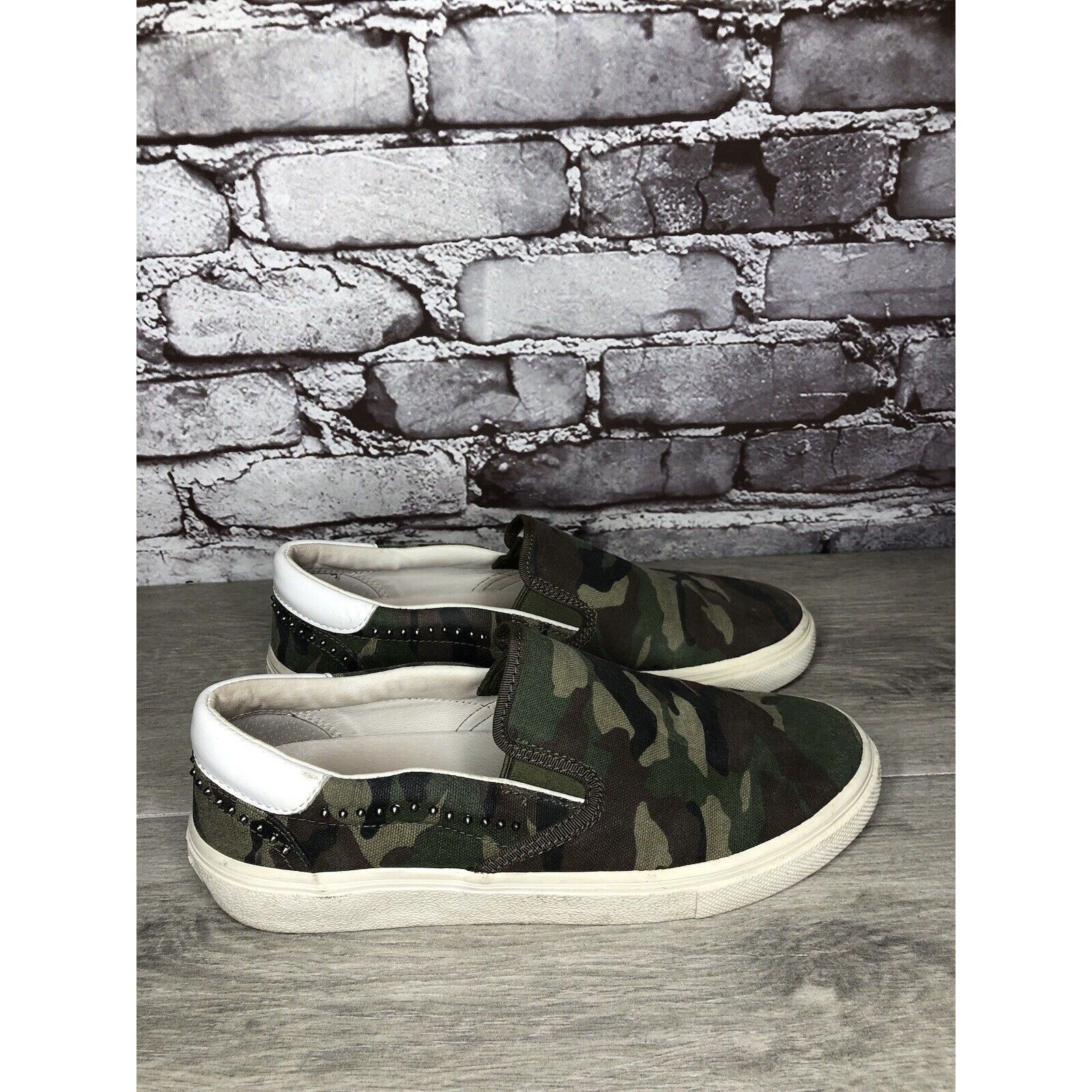 ASH Ash Nikita Camouflage Army Military Canvas Slip On Sneakers Size US 8.5 / IT 38.5 - 3 Thumbnail