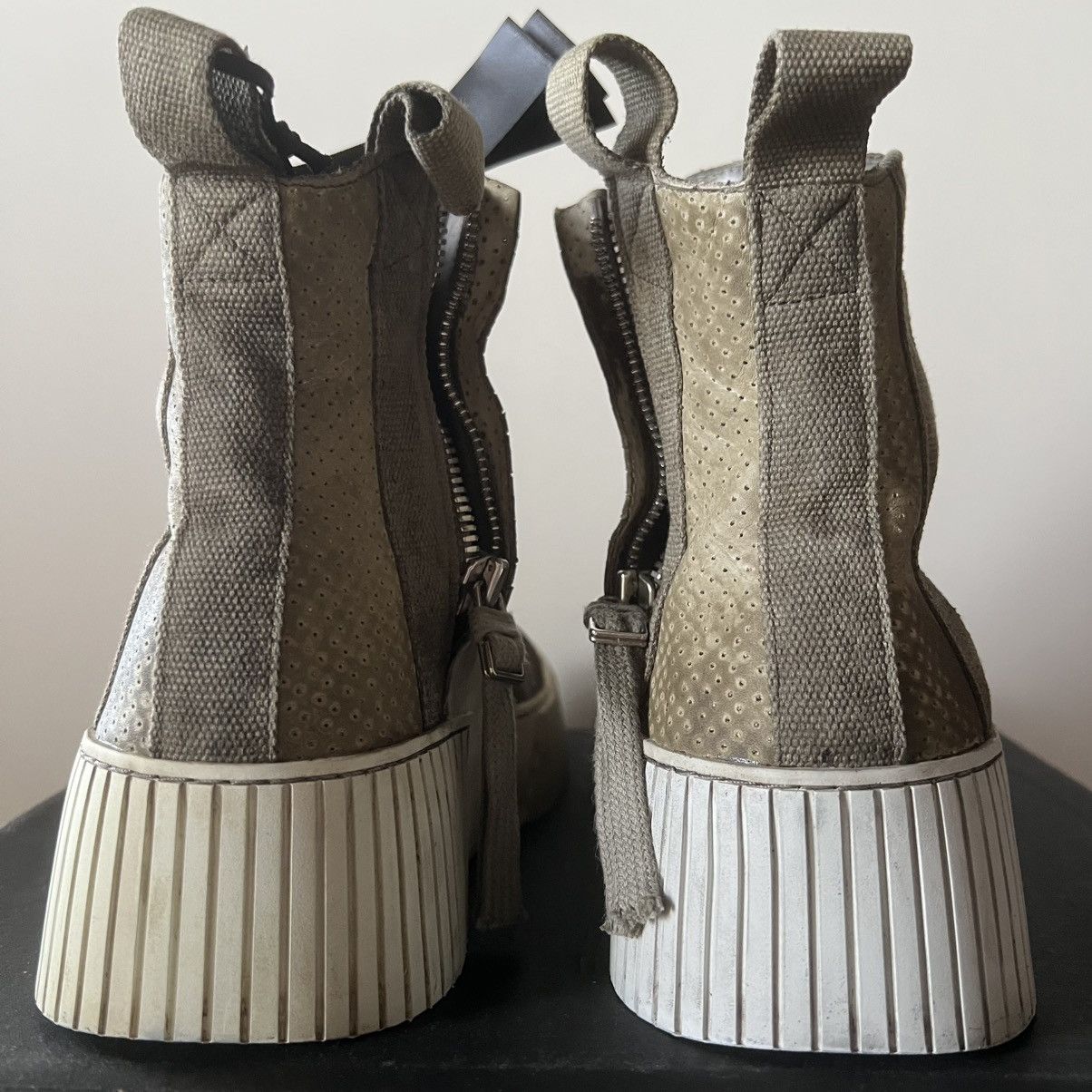 Boris Bidjan Saberi Oak Perforated AW23 Bamba 3.3 Side Zip Sneakers Size US 8 / EU 41 - 3 Thumbnail