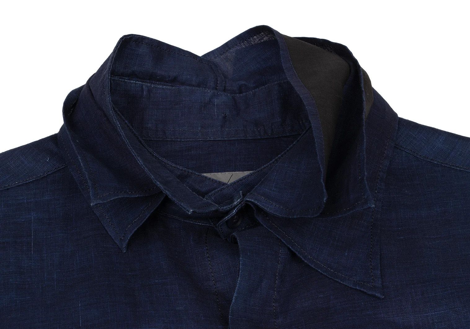 Yohji Yamamoto Yohji Yamamoto Indigo Linen Long Shirt Size US L / EU 52-54 / 3 - 4 Thumbnail