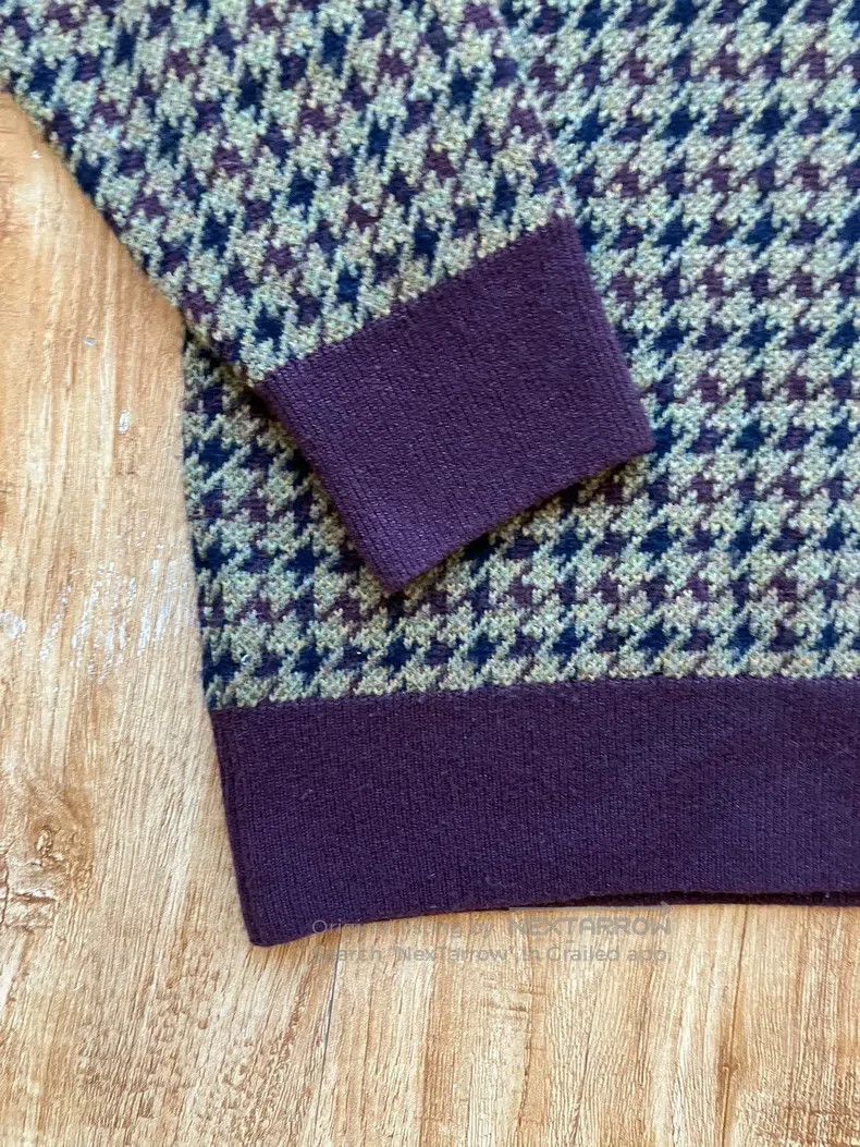 Loro Piana Loro Piana Cashmere Silk Blend Houndstooth High-Neck Sweat Size L / US 10 / IT 46 - 2 Thumbnail