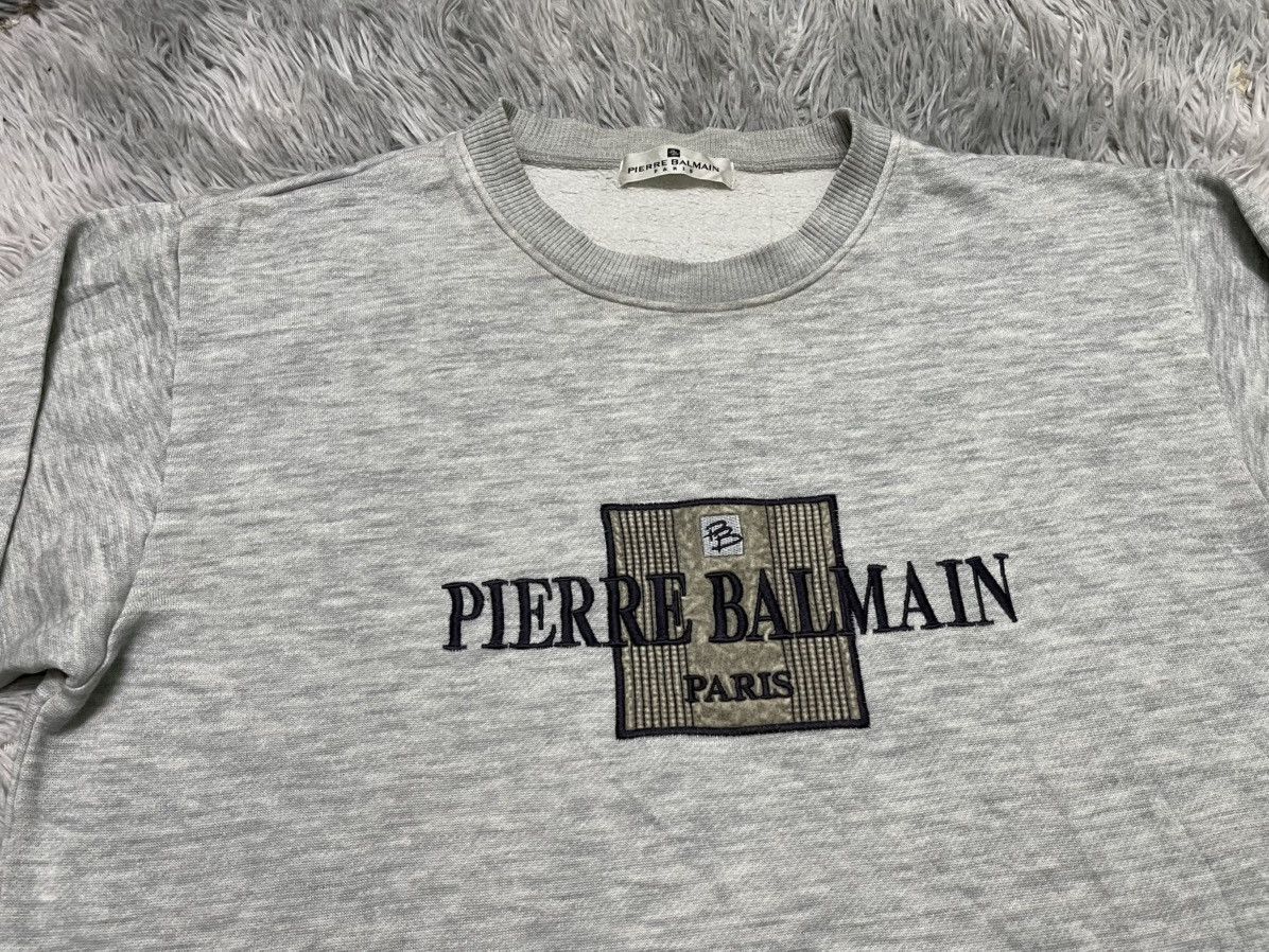 Japanese Brand × Pierre Balmain × Vintage 90s PIERRE BALMAIN PARIS EMBROIDERY LOGO CREWNECK Size US M / EU 48-50 / 2 - 6 Thumbnail