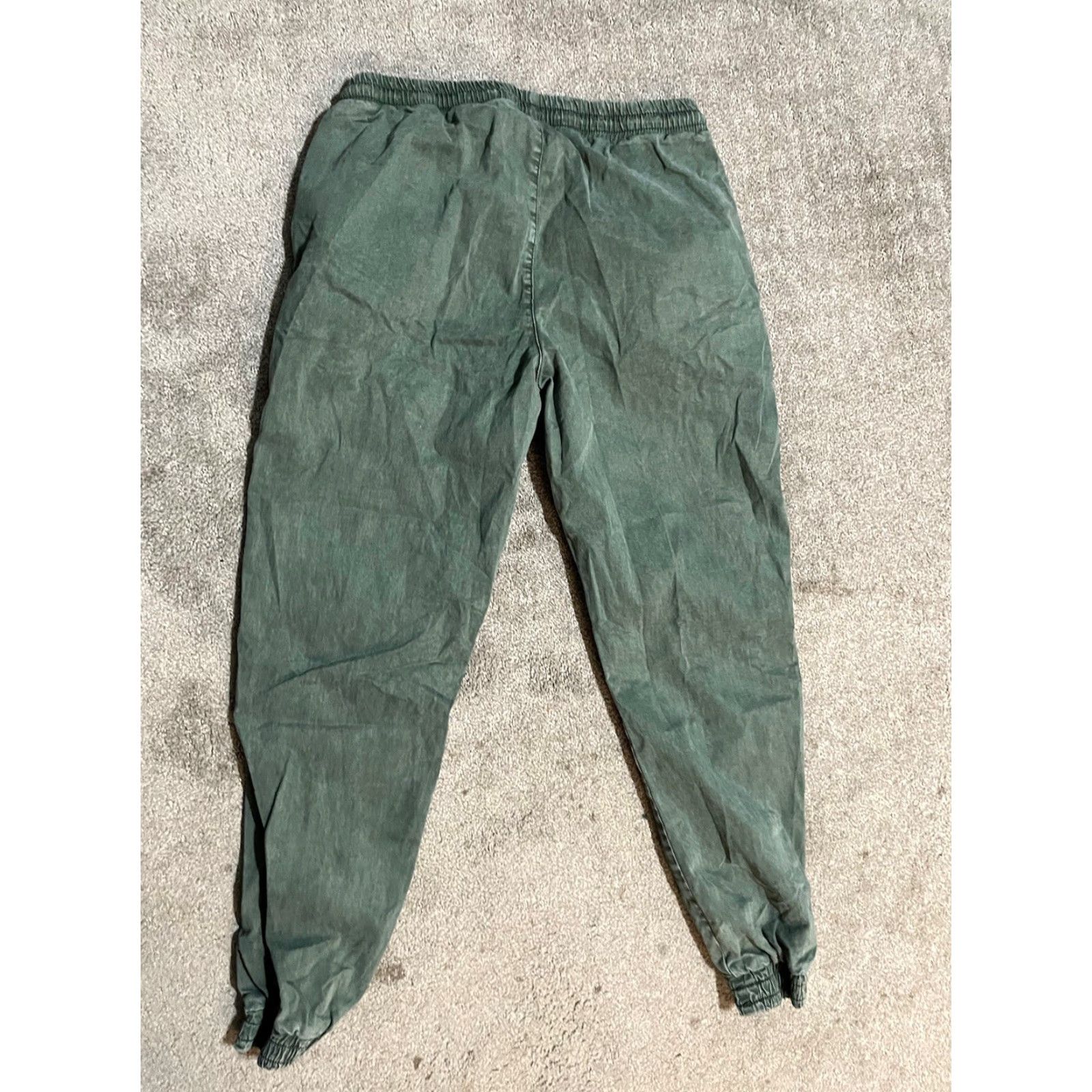 Zara ZARA Women’s Jogger Pants Size Small Elastic Waist Green Chino Size 28" / US 6 / IT 42 - 3 Thumbnail