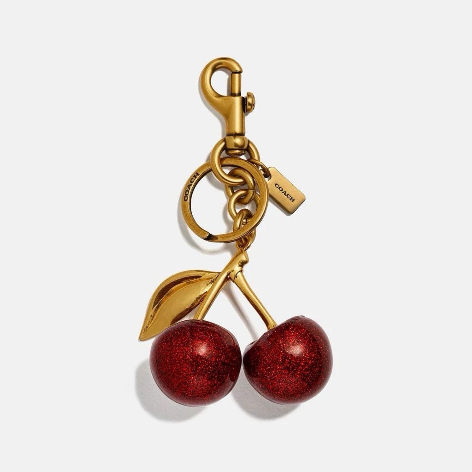 Coach NWT COACH Cherry Red Gold Keychain Bag Charm 77840（no bag） Size ONE SIZE - 2 Thumbnail