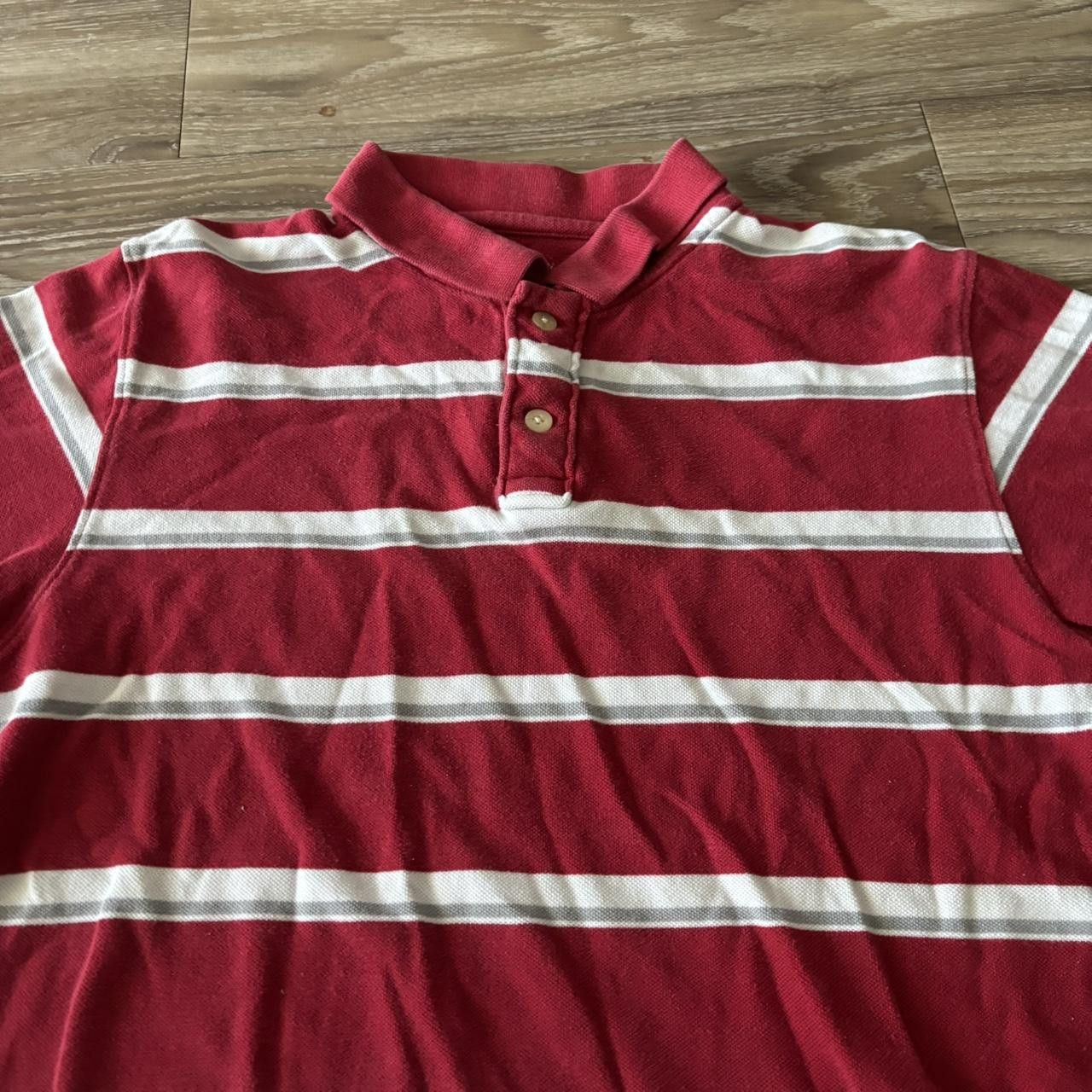 Vintage Crazy Vintage Y2K/2000s Red Striped Streetwear Essential Polo Shirt! Size US M / EU 48-50 / 2 - 2 Thumbnail