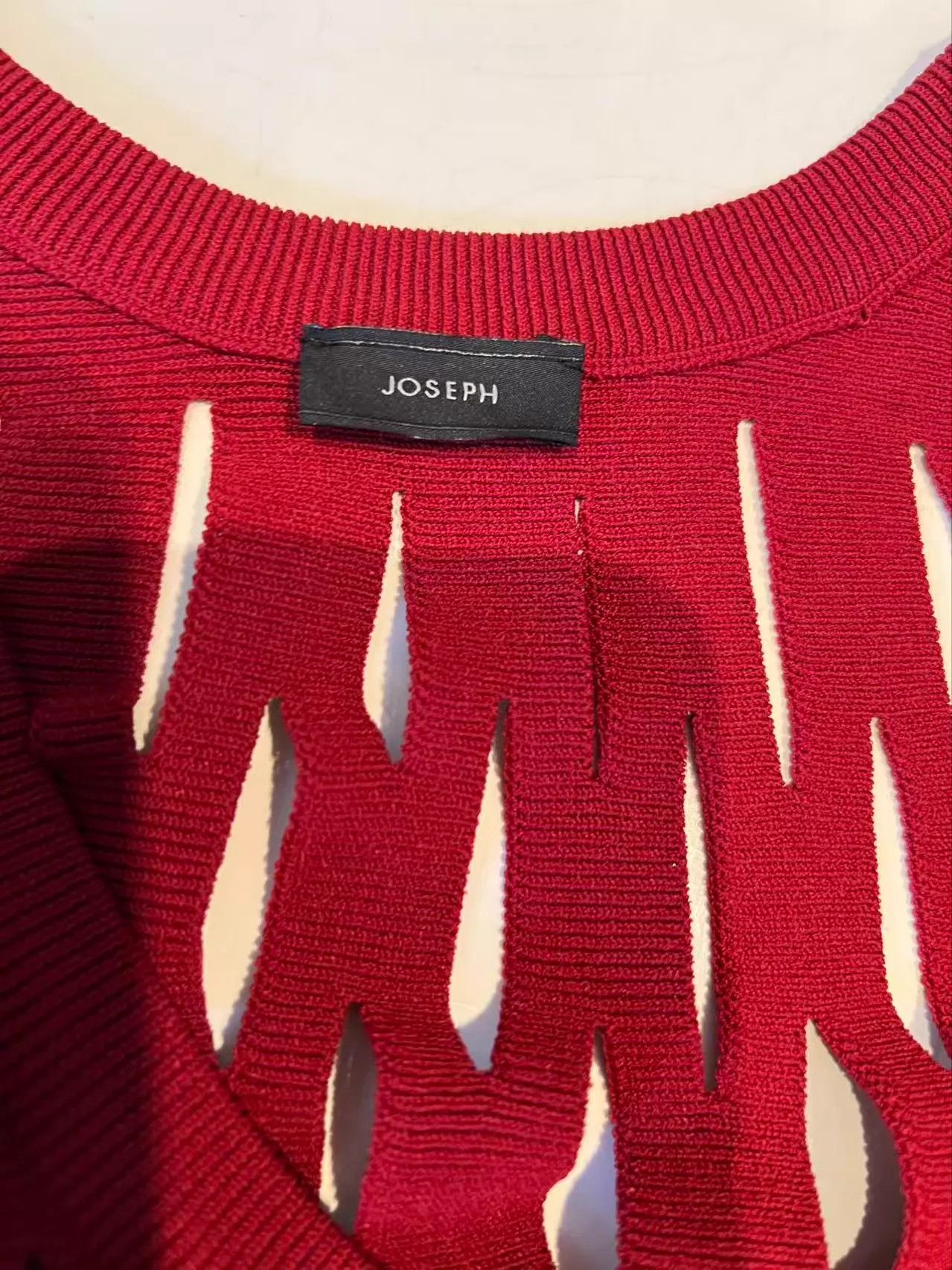 Joseph JOSEPH Women's Burgundy Runway Openwork Knit Dresses S Size S / US 4 / IT 40 - 5 Thumbnail