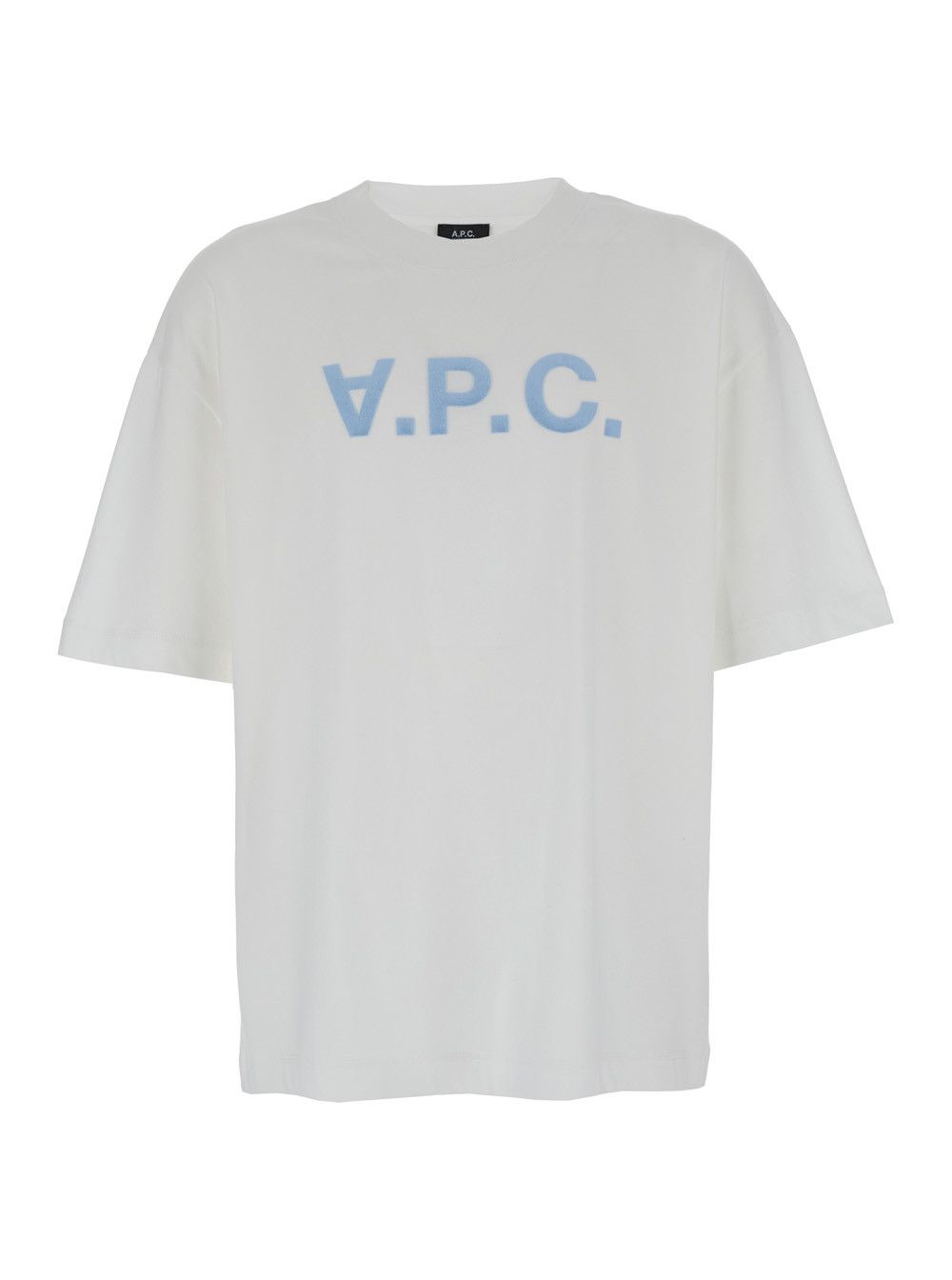 A.P.C. White Oversized T-Shirt with VPC Print in Cotton Man Size US XL / EU 56 / 4 - 1 Thumbnail