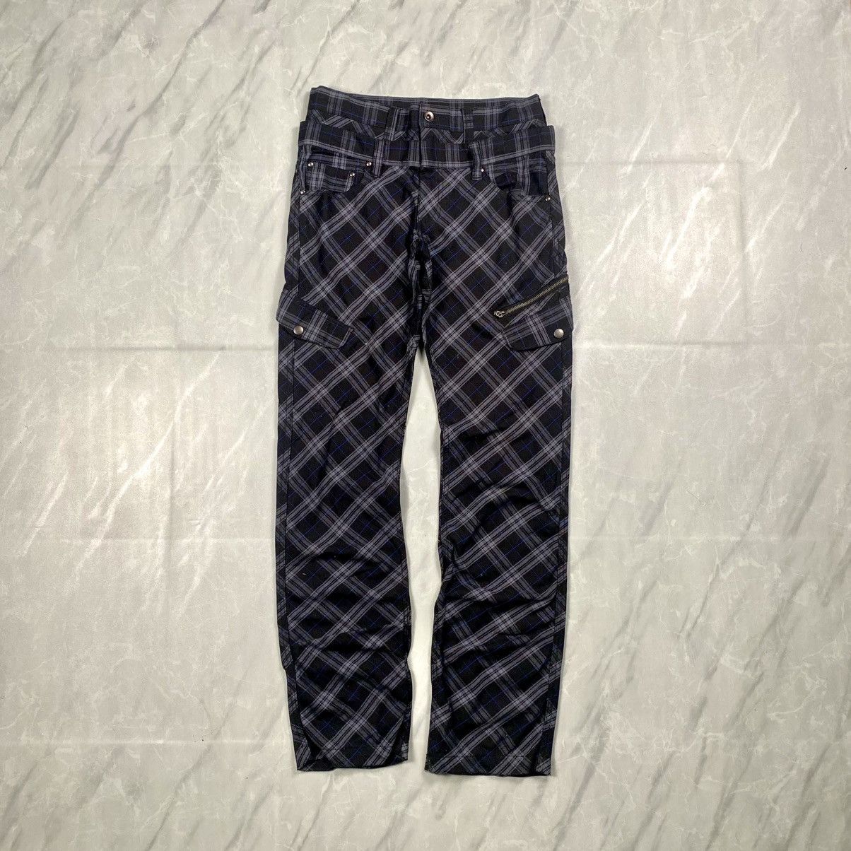Japanese Brand y2k Japanese Tartan Punk Bondage Pants Size US 30 / EU 46 - 1 Thumbnail