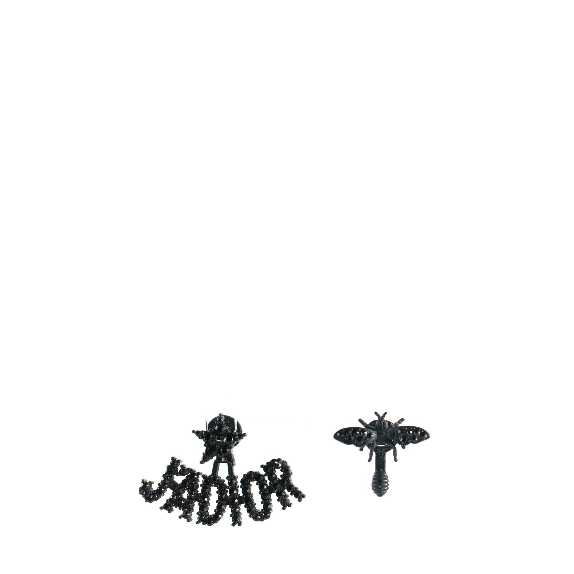 Dior DIOR - J'Adior earrings in black rhinestones Size ONE SIZE - 1 Thumbnail
