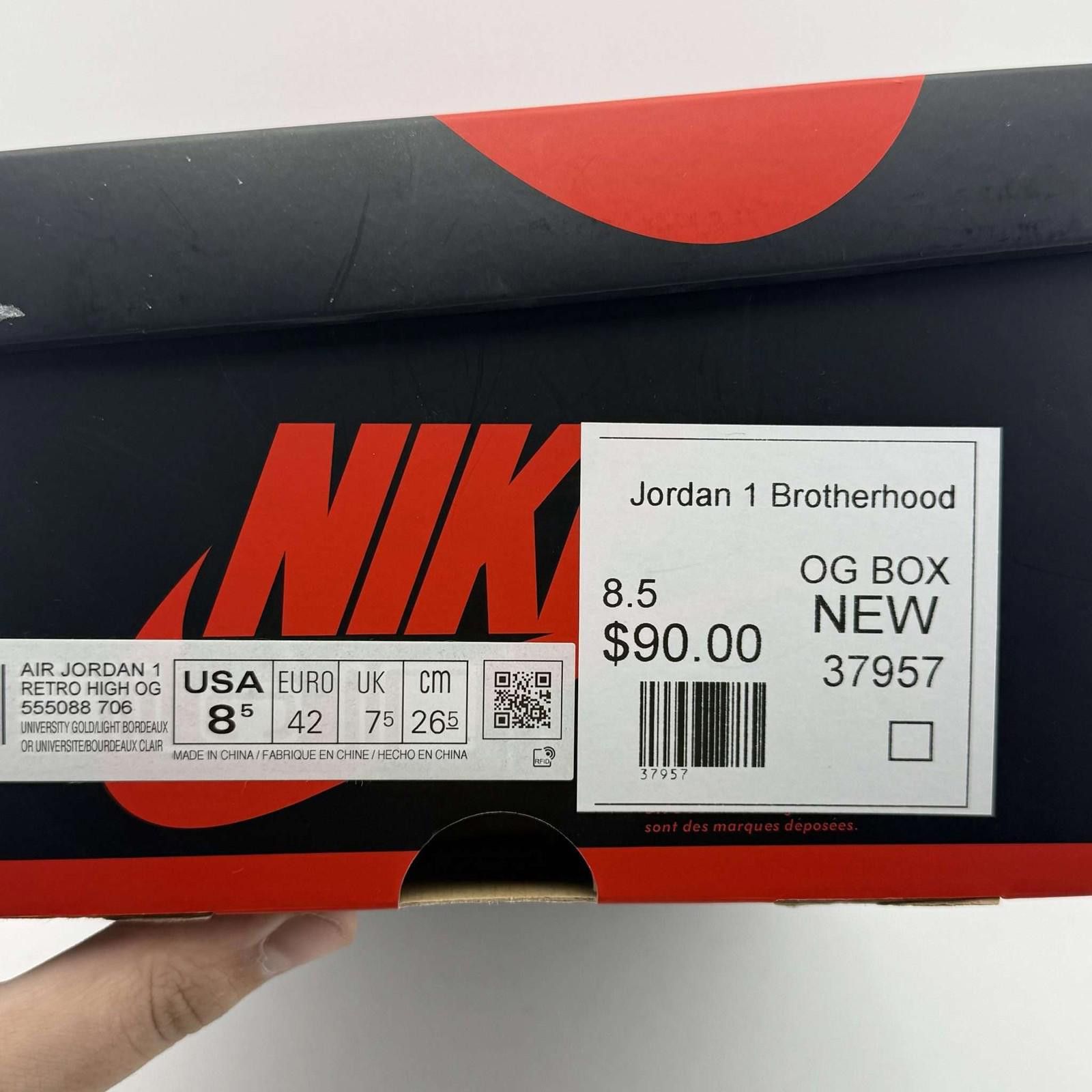 Nike Nike Air Jordan 1 Brotherhood Sneakers US 8.5 New Size US 8.5 / EU 41-42 - 7 Thumbnail