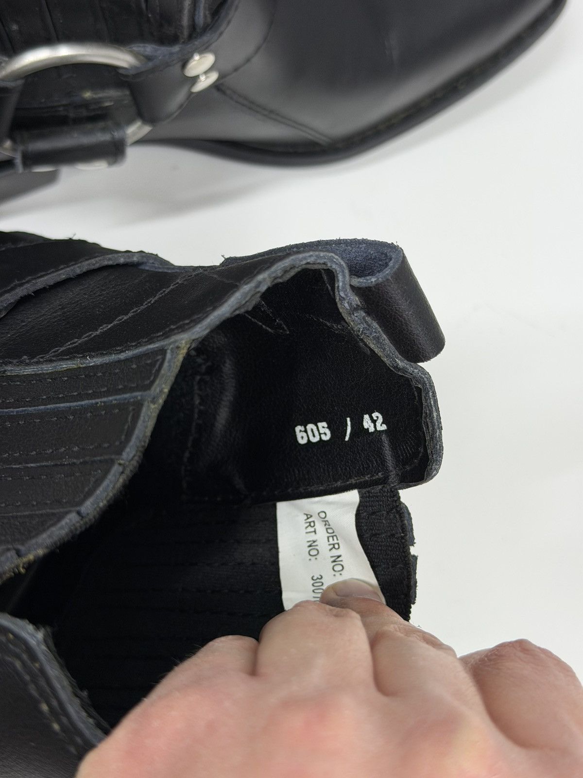 If Six Was Nine Vintage Italian AS 98 Rick Owens Style Leather Cowboy Boots Size US 9 / EU 42 - 14 Thumbnail