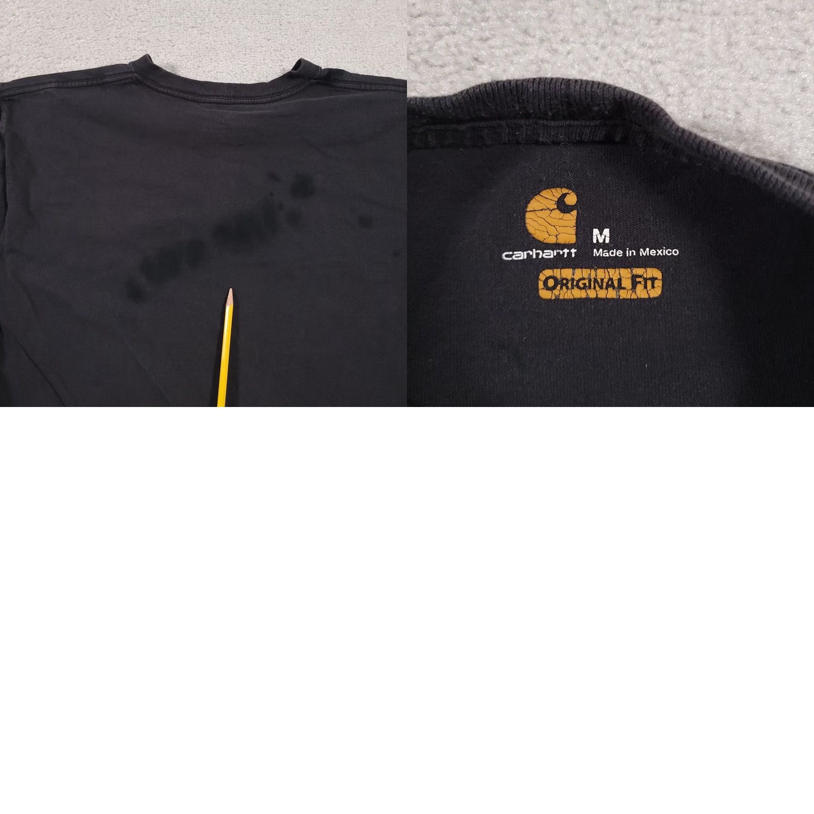 Carhartt VINTAGE Carhartt T-Shirt Mens Medium Black Spill Out Logo Rugged Outdoor Grunge Tee Size US M / EU 48-50 / 2 - 9 Thumbnail