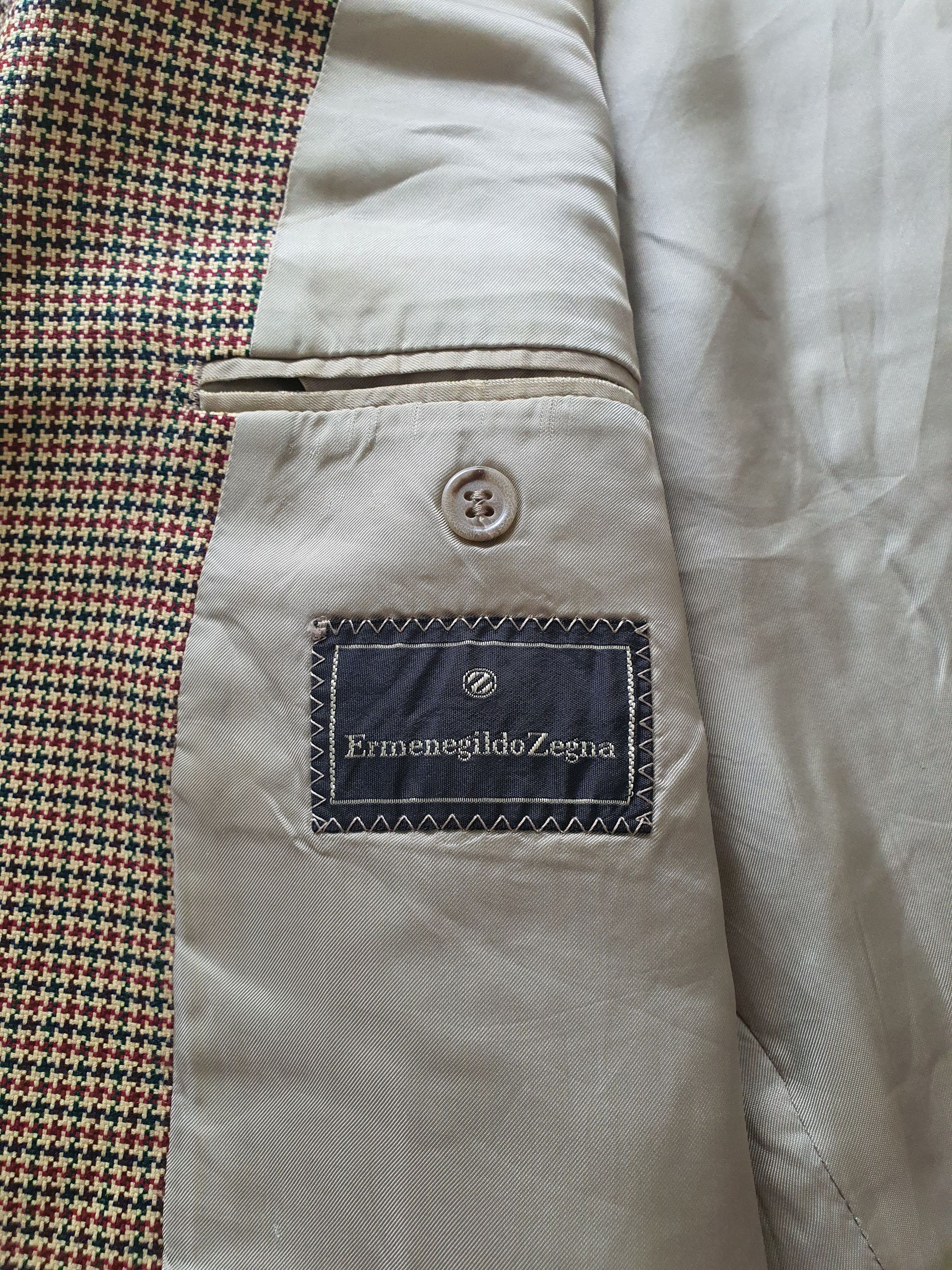 Ermenegildo Zegna Vintage Sports Coat Suit Jacket - Nailhead Pattern Size 46R - 6 Thumbnail