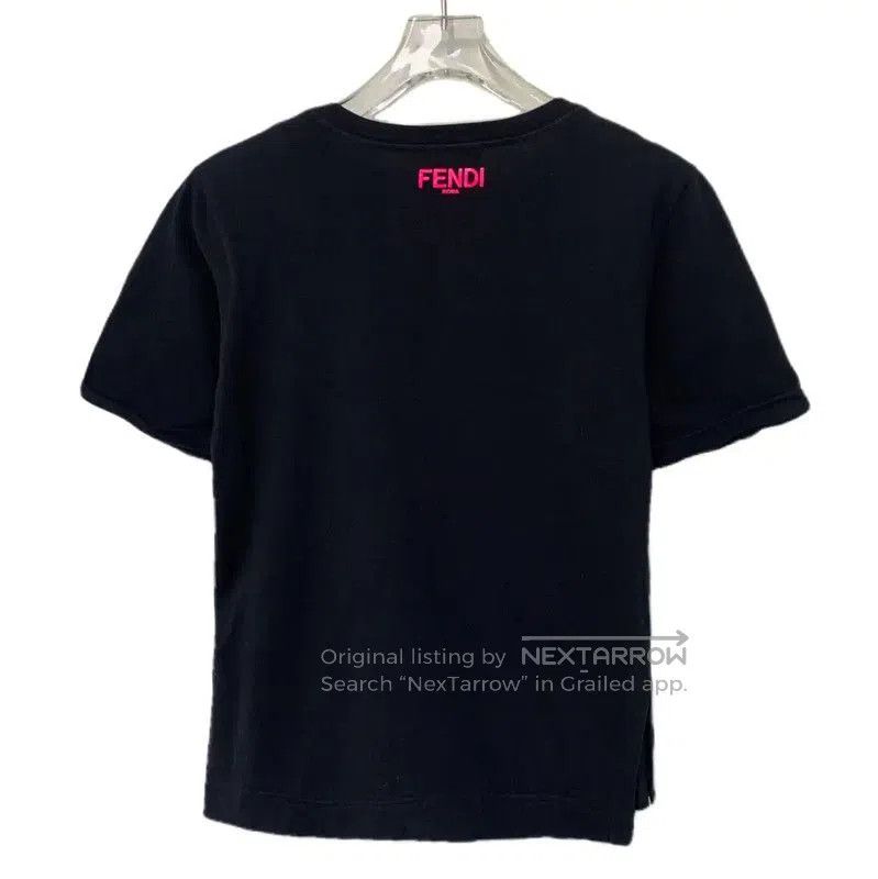 Fendi Fendi Black Cotton T-Shirt with Eye Print . Size M / US 6-8 / IT 42-44 - 2 Thumbnail