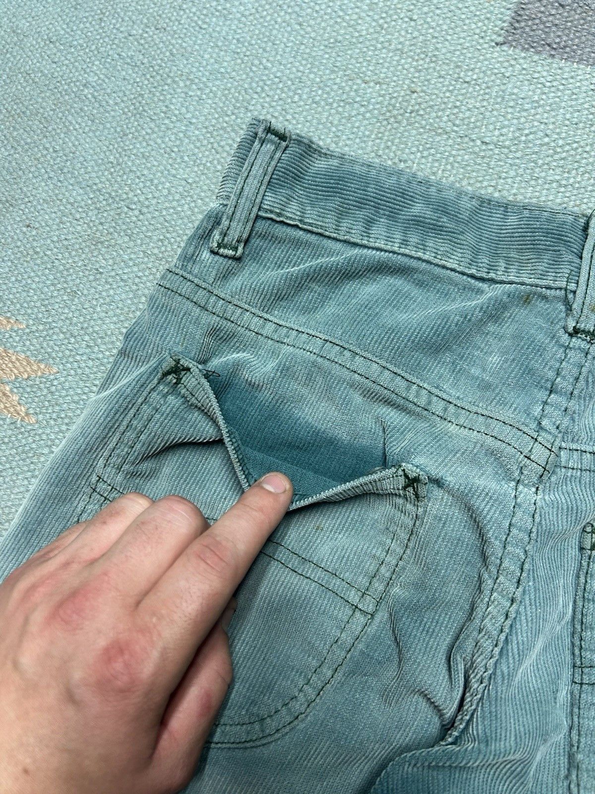 Lee 70s corduroy bell bottom pants Lee faded distressed 25x31 Size 25" / US 0 / IT 36 - 14 Thumbnail