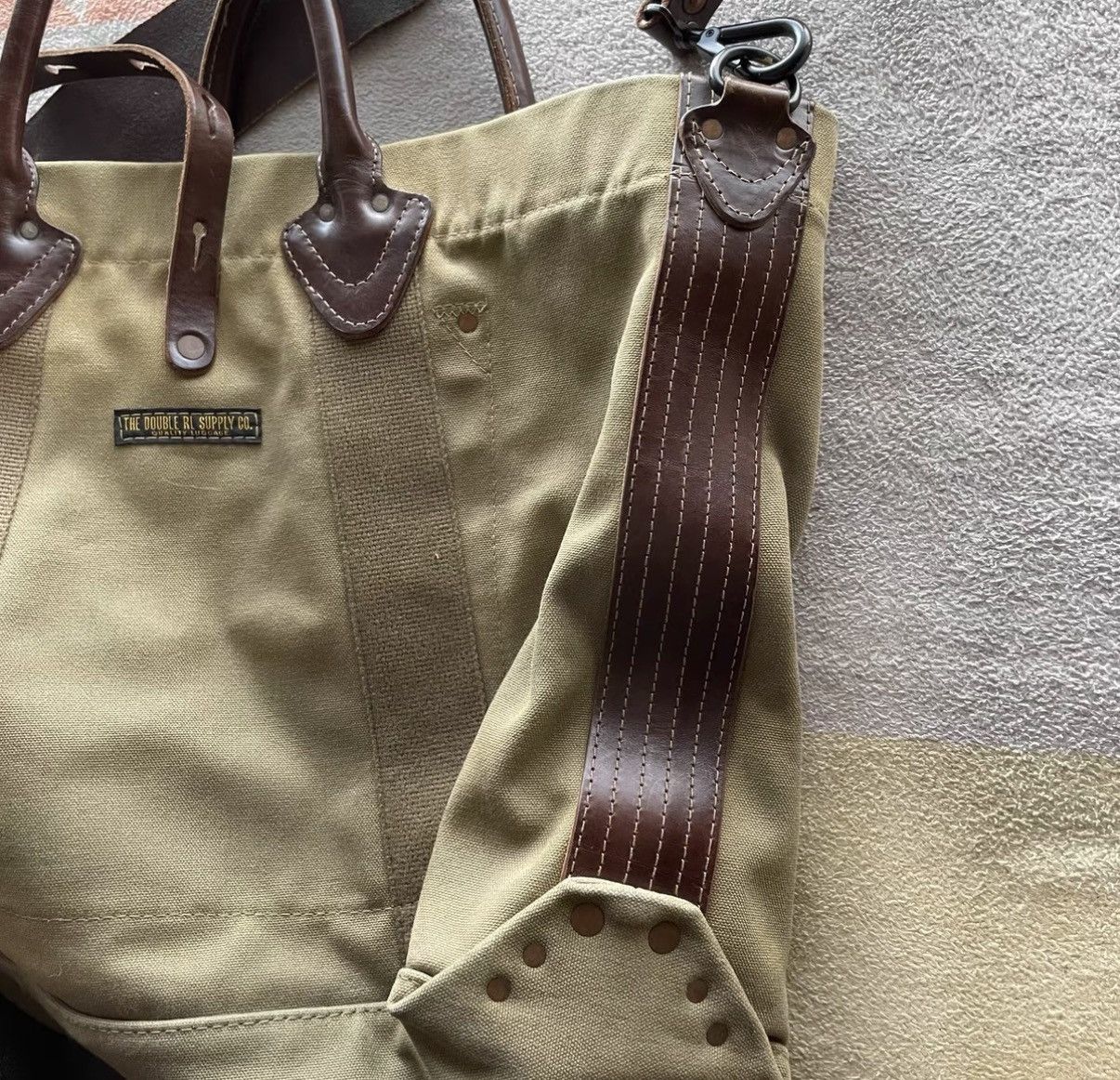 RRL Ralph Lauren RRL Ralph Lauren Double RL Canvas Tote Bag K22 Size ONE SIZE - 5 Thumbnail