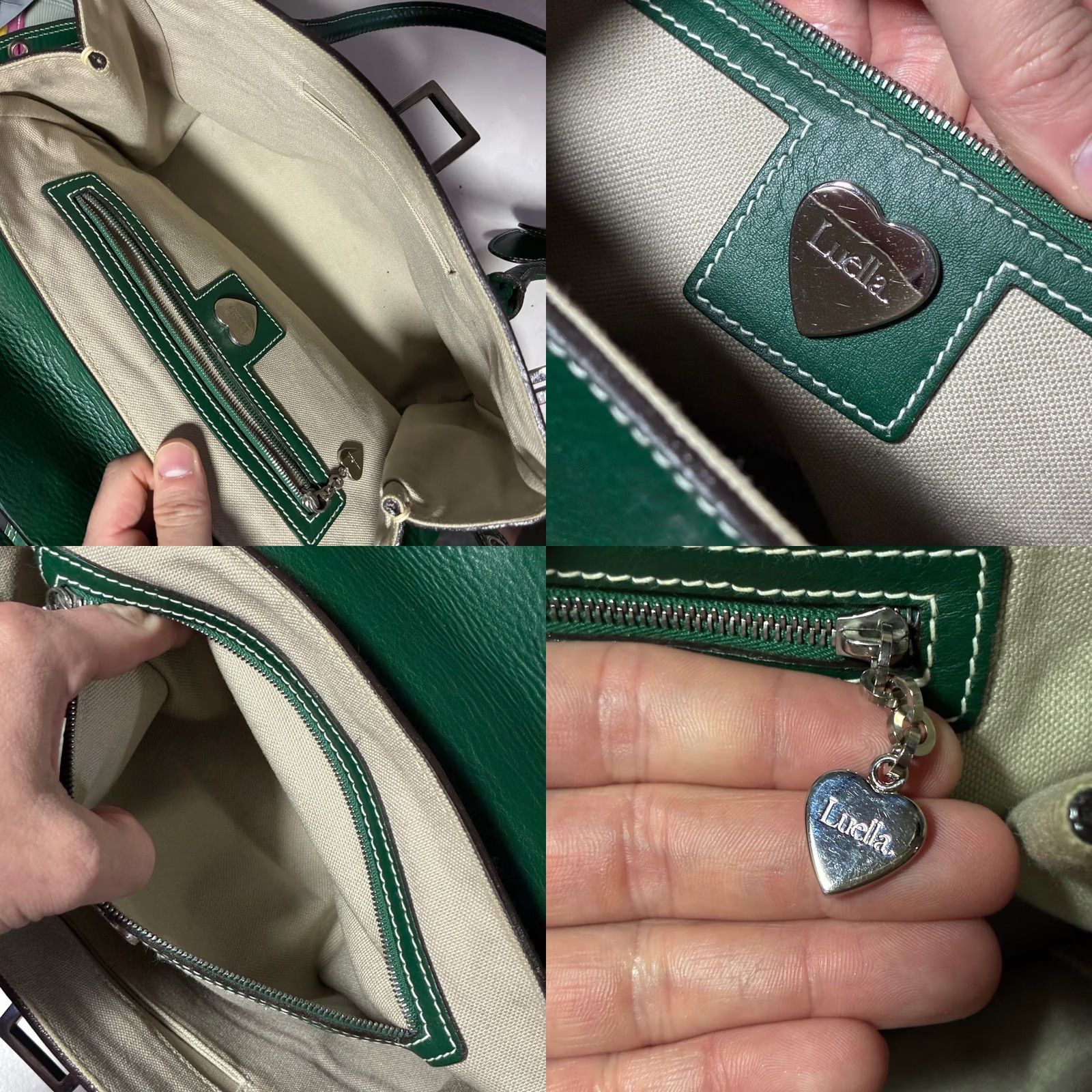 Vintage VINTAGE Luella Satchel Handbag Giselle Grommet Green Bag Size ONE SIZE - 9 Thumbnail