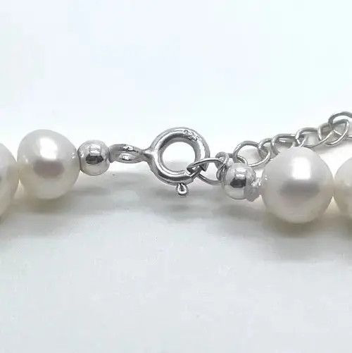 Jewelry Natural freshwater Pearl necklace choker + bracelet Size ONE SIZE - 2 Thumbnail
