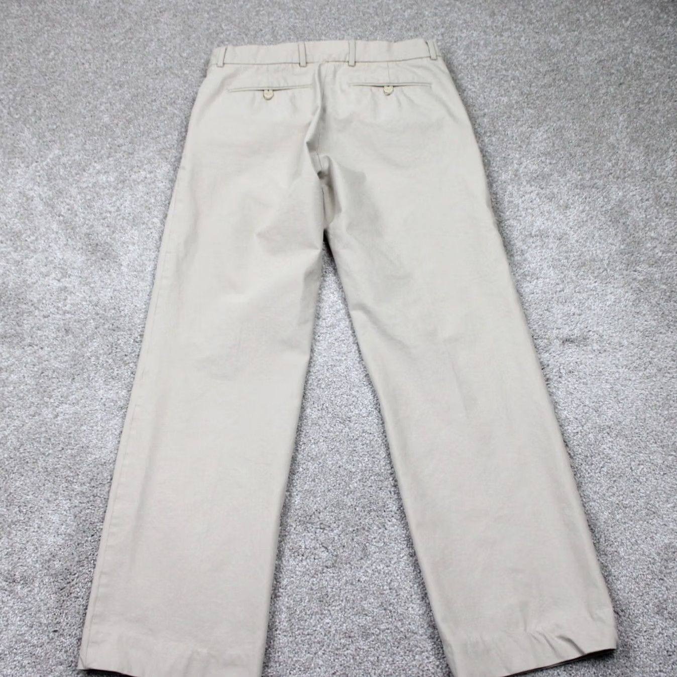 Theory Vintage Theory Chino Pants Mens 32 Flat Front Straight Leg 30" Inseam Beige Cotton Nylon Lycra Regular Size 32 Mens Pants Size US 32 / EU 48 - 6 Thumbnail