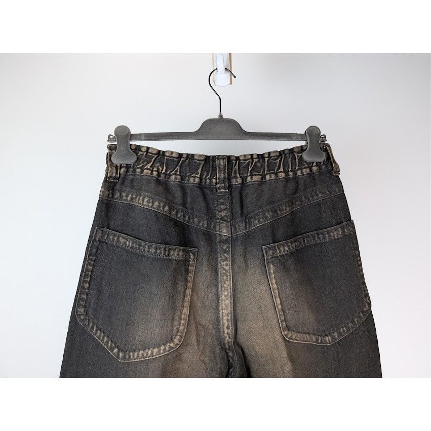 Maison MIHARA YASUHIRO o1rshd1 Amateur Sewn Wide Denim Jeans in Black Size US 32 / EU 48 - 13 Thumbnail