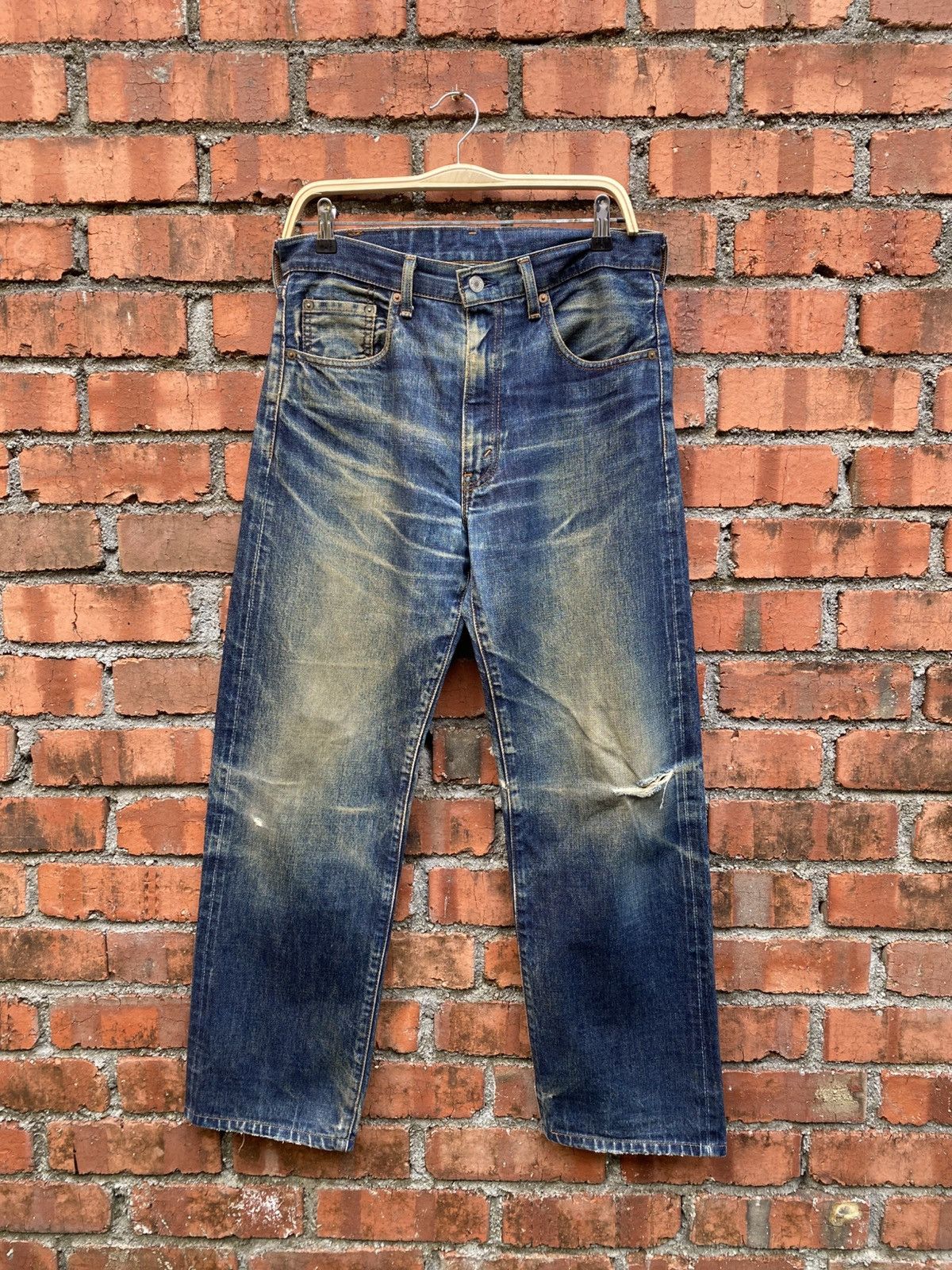 Levi's Vintage Clothing W32x29.5 Vintage levi's 502 redline big E denime distressed Size US 32 / EU 48 - 1 Thumbnail