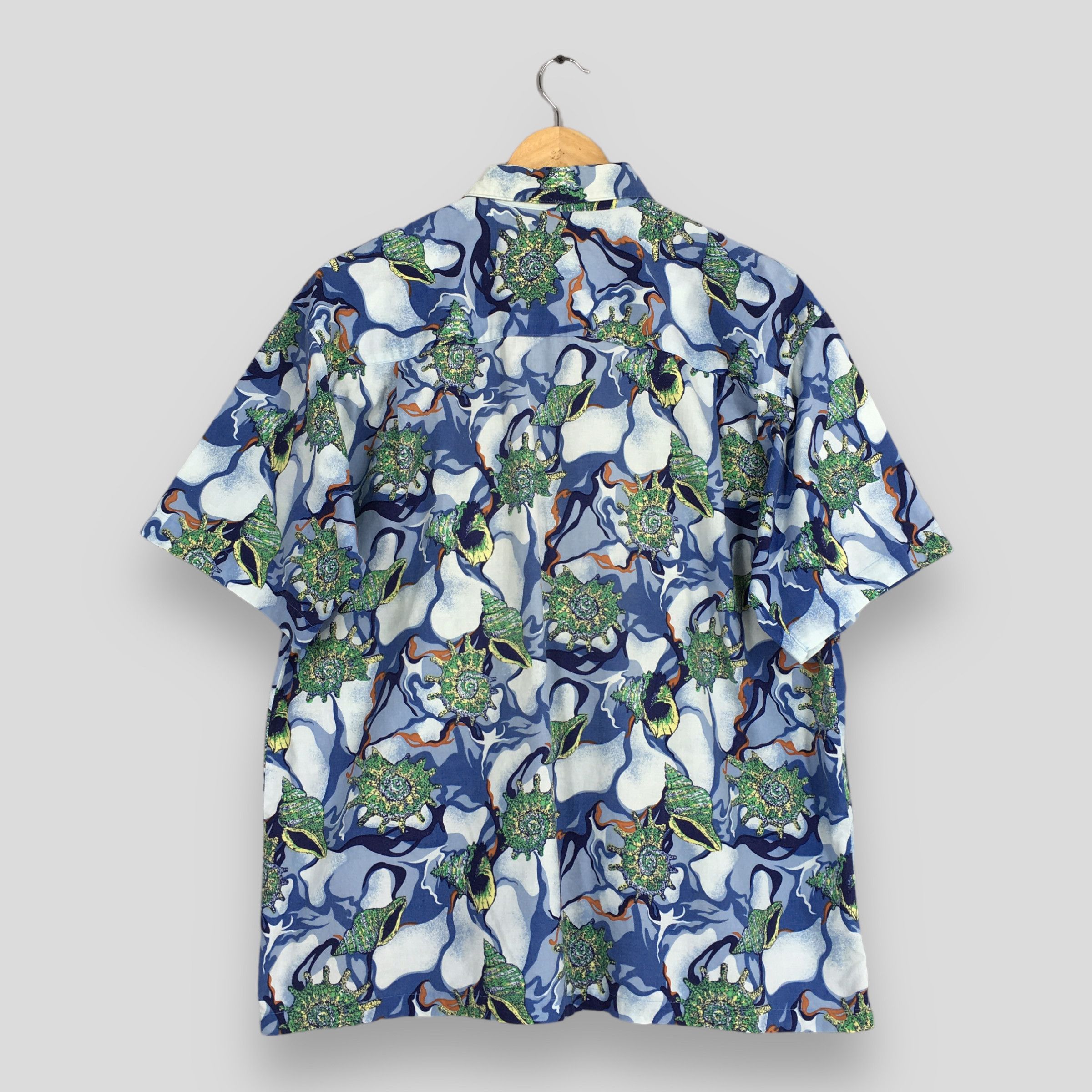 Other Vintage 80s Hawaii Aloha Snail Sea Life Cotton Shirt Large Size US L / EU 52-54 / 3 - 7 Thumbnail