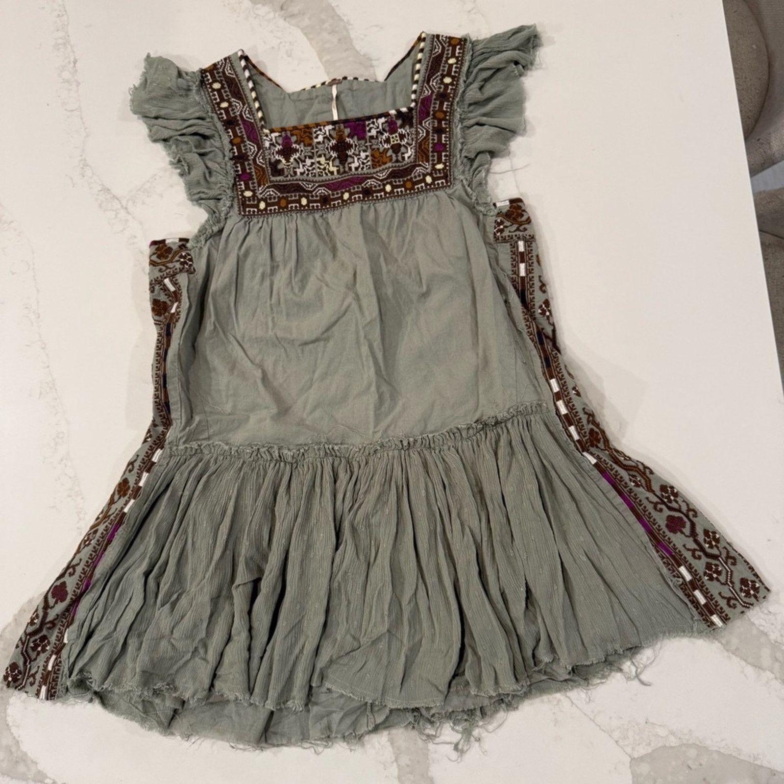 Free People Free People Day Glow Boho Embroidered Mini Dress Womens Med Size M / US 6-8 / IT 42-44 - 6 Thumbnail