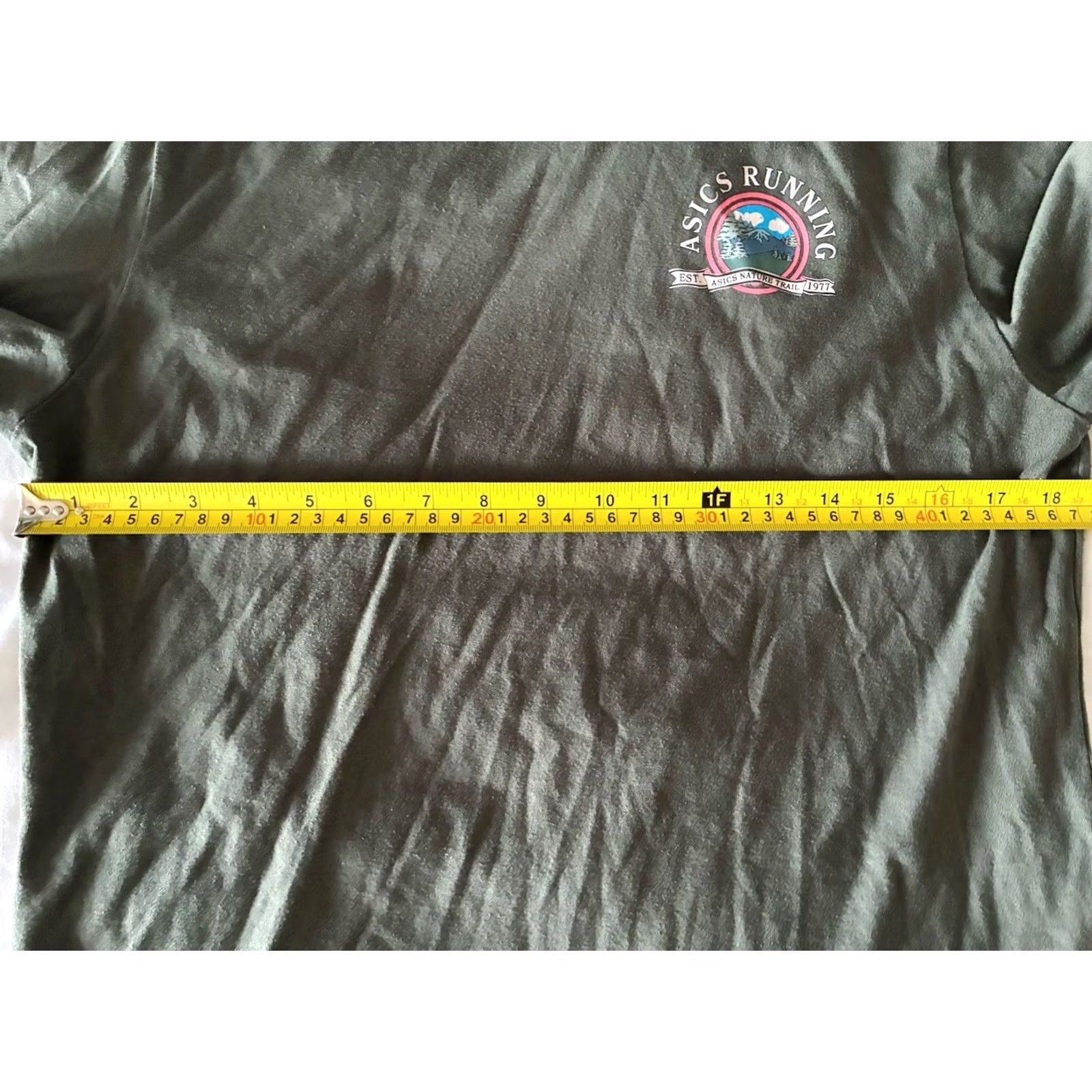 Asics ASICS Running T-Shirt Mens Medium Green Short Sleeve Crew Neck Pullover Athletic Fit Basic Activewear Size US M / EU 48-50 / 2 - 6 Thumbnail