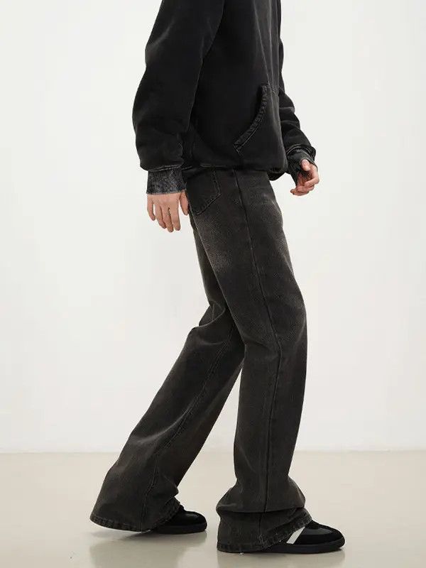 Japanese Brand Yuri American retro all-match straight cleanfit flared jeans Size US 34 / EU 50 - 5 Thumbnail