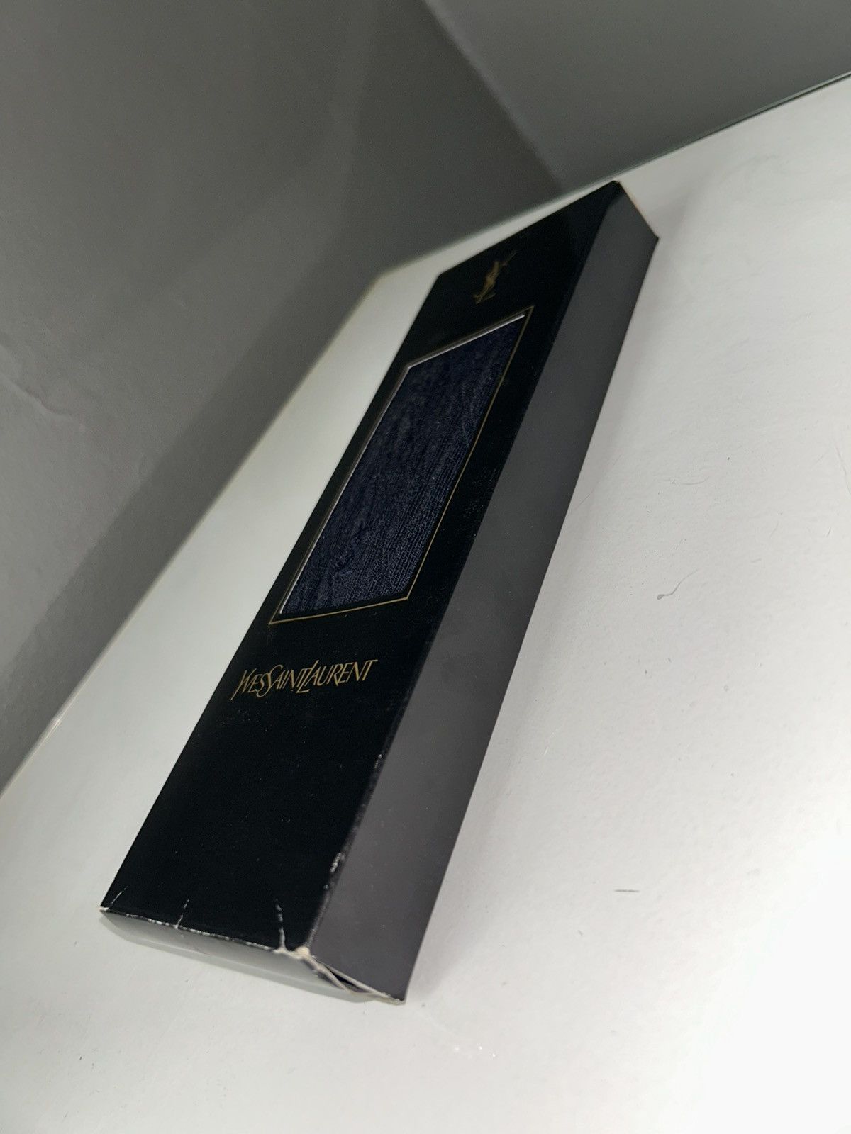 Yves Saint Laurent Yves Saint Laurent Men’s Black Dress Socks in Box Size ONE SIZE - 8 Thumbnail
