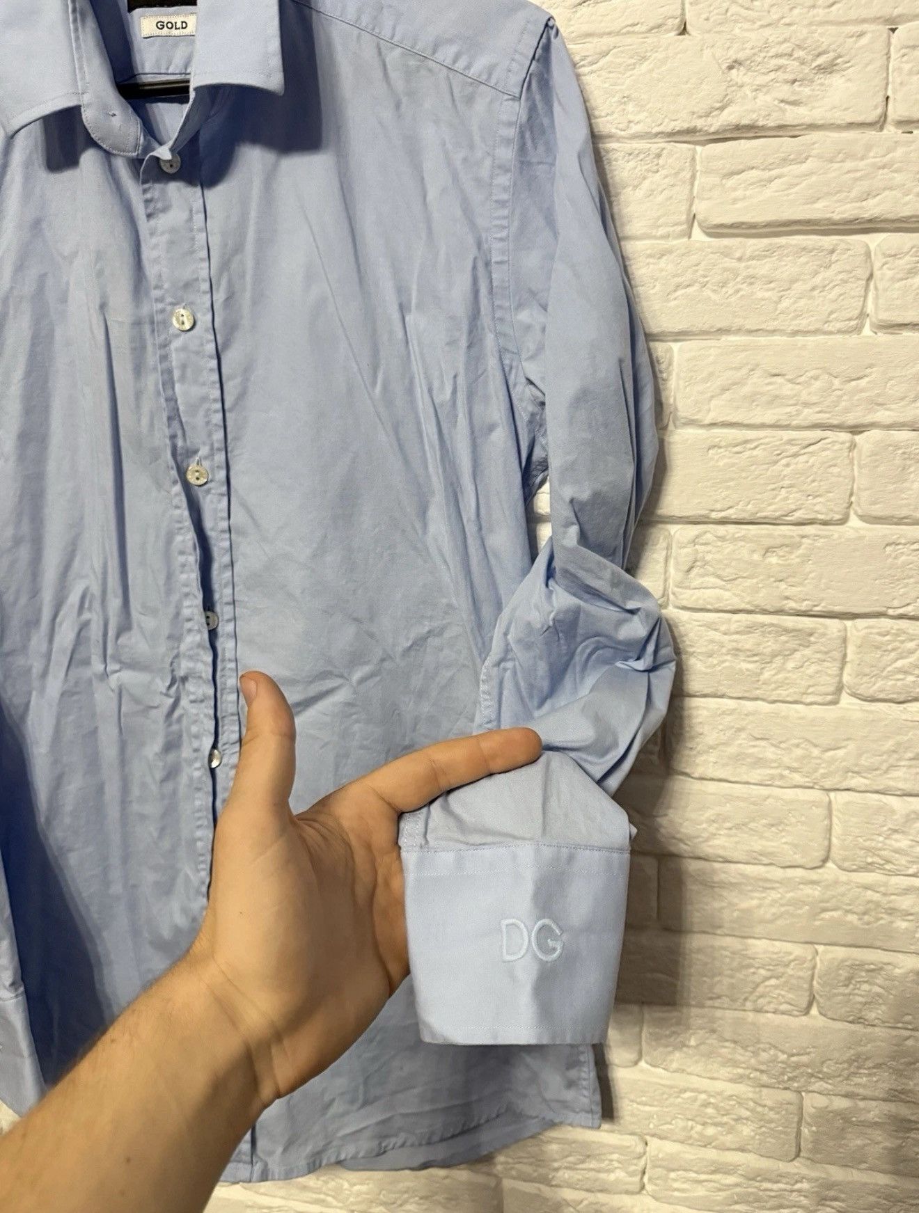 Dolce & Gabbana Dolce Gabbana Gold Shirt Button Up Italy Made Sz M Size US M / EU 48-50 / 2 - 3 Thumbnail