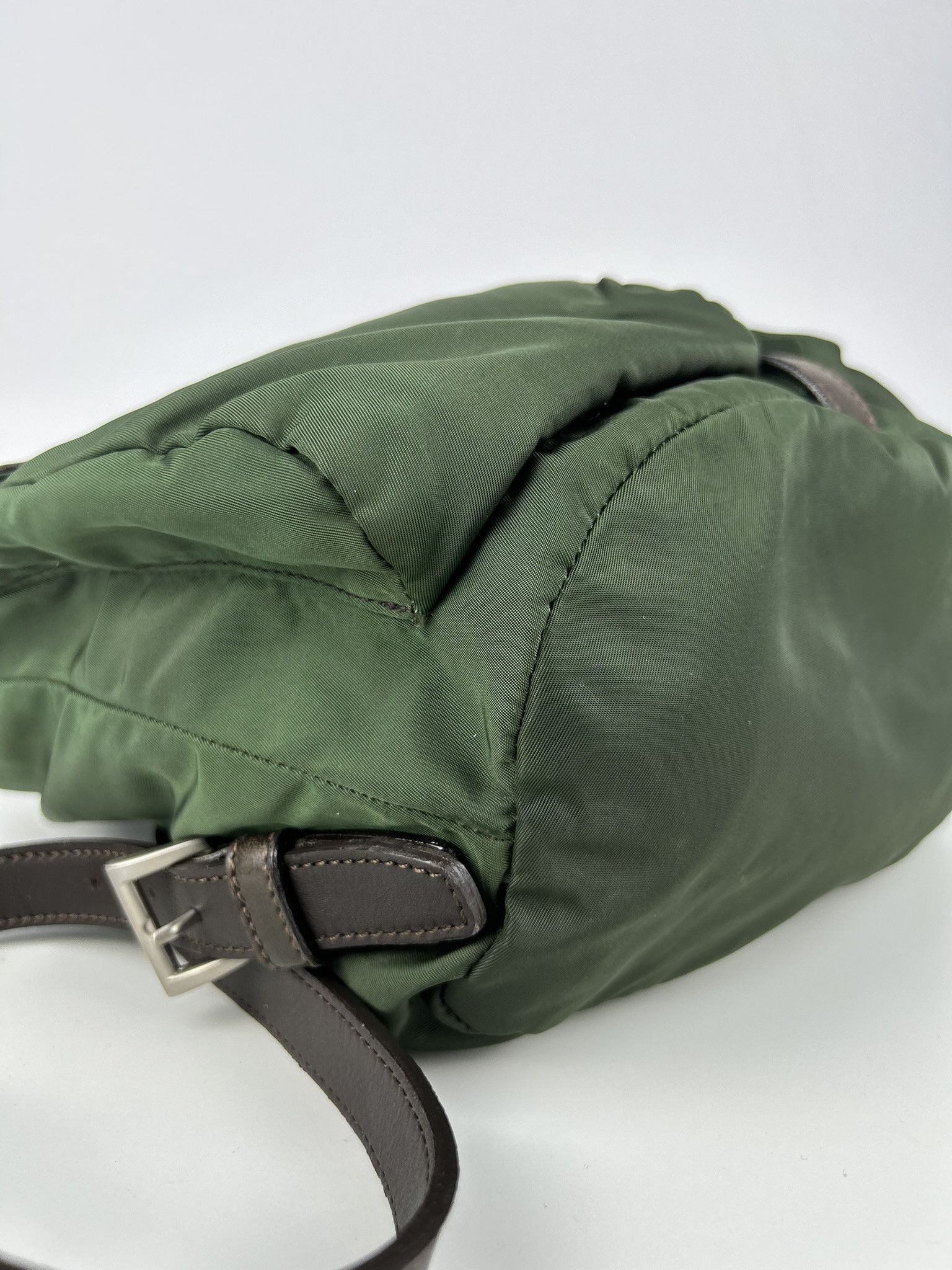 Prada Vintage Prada nylon and leather triangle logo cargo backpack Size ONE SIZE - 15 Thumbnail