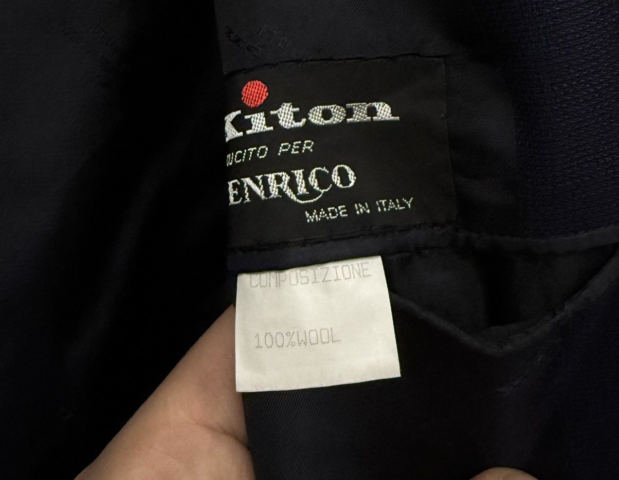 Kiton Kiton Napoli Navy Blue Wool Blazer Three Button Jacket Size 42R - 13 Thumbnail