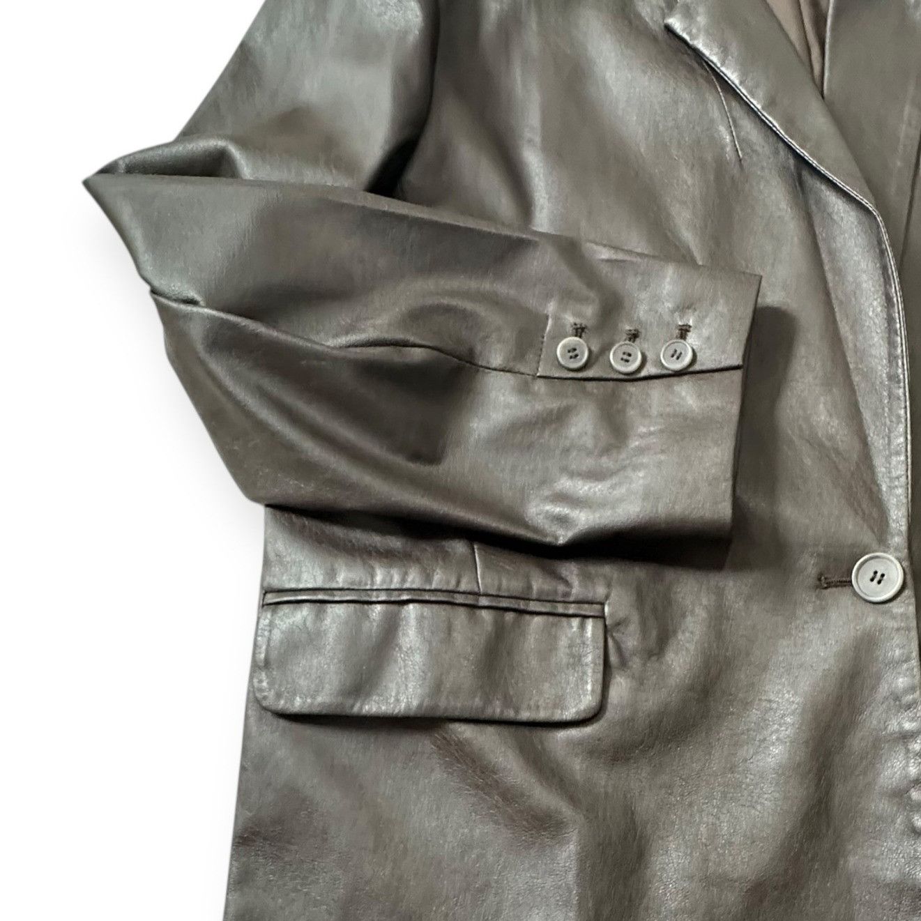 Brochu Walker Brochu Walker The Farley Single-Button Vegan Leather Blazer Size M / US 6-8 / IT 42-44 - 11 Thumbnail