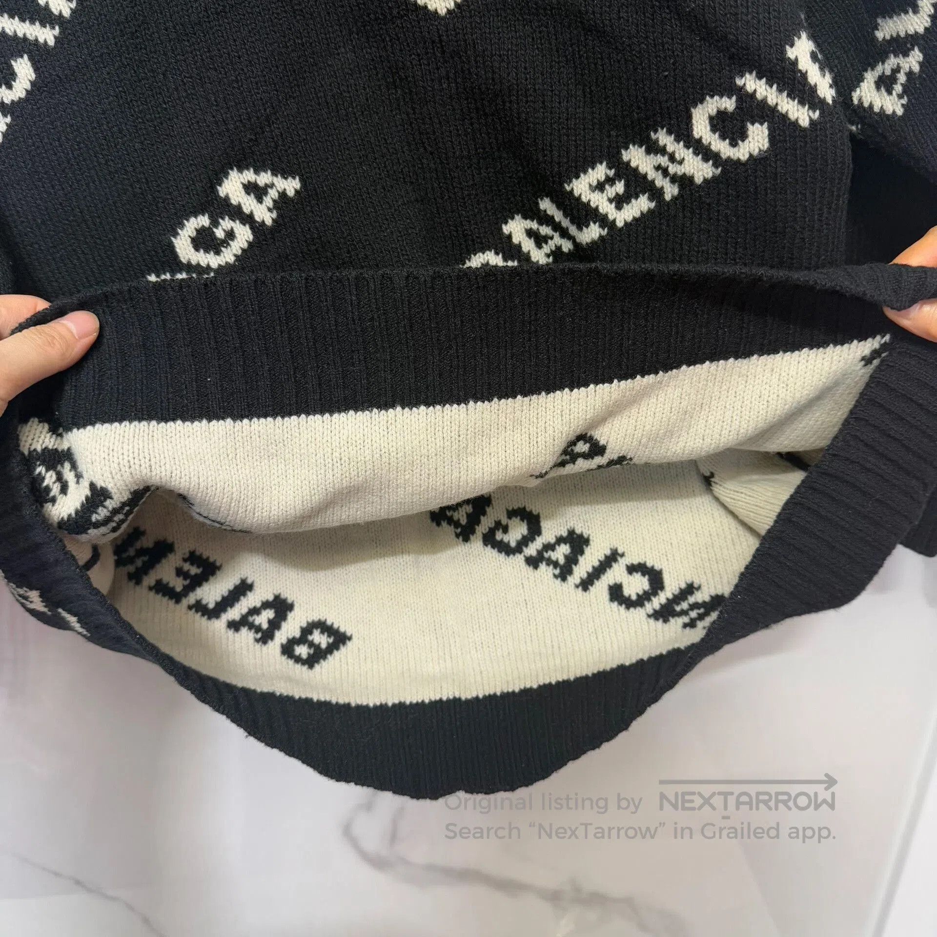 Balenciaga balenciaga black logo knit sweater. Size US L / EU 52-54 / 3 - 6 Thumbnail