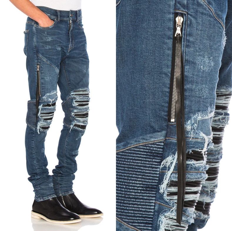 Amiri Amiri MX2 Leather Patch Jeans Size US 30 / EU 46 - 4 Thumbnail