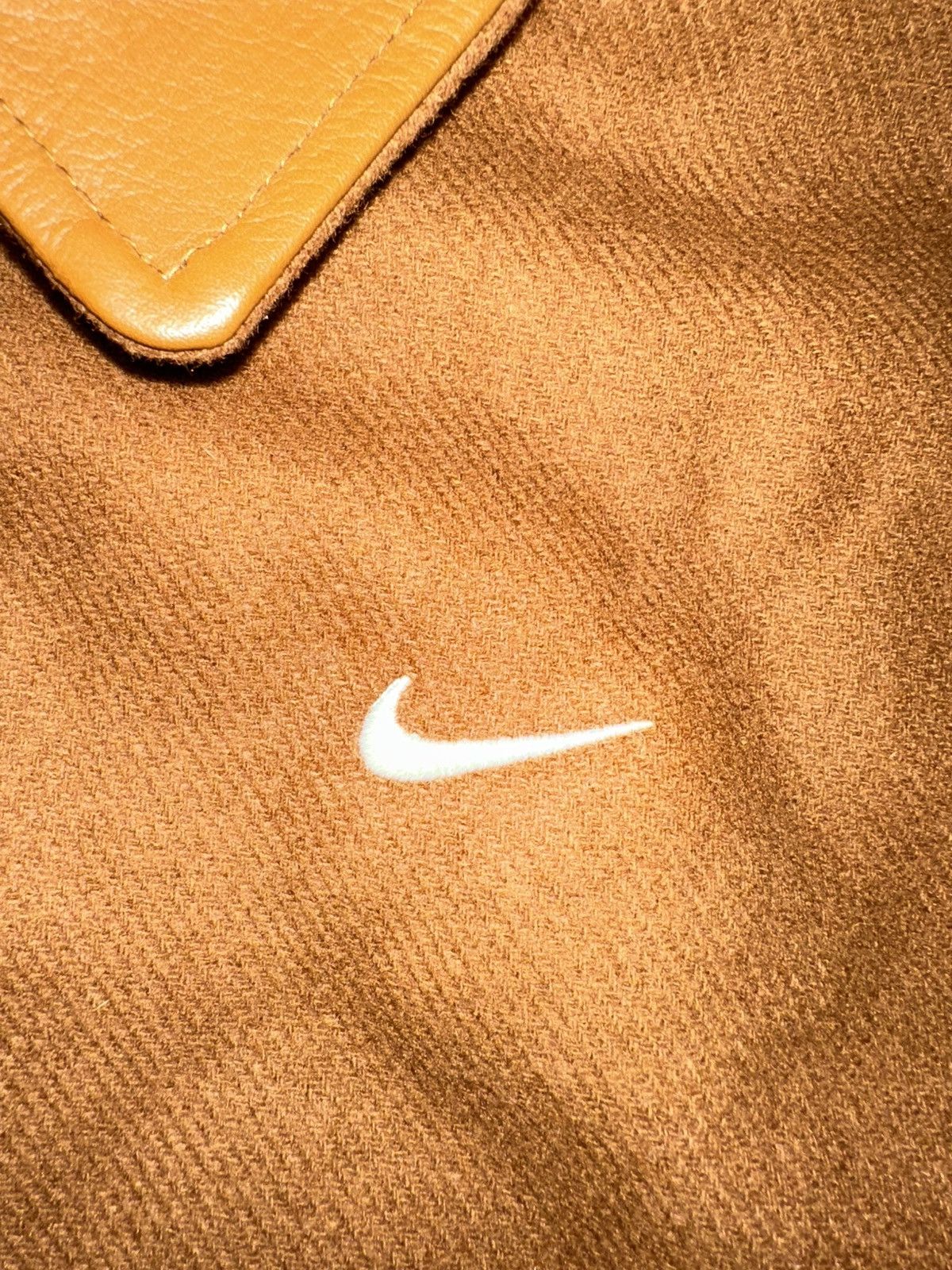 Nike Nike Air Varsity Jacket Wool Leather Tan Brown Size X Small Size US XS / EU 42 / 0 - 3 Thumbnail