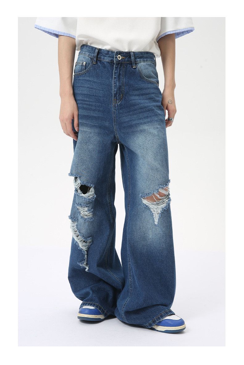 Japanese Brand × Jean Japanese retro fashion distressed washed jeans Size US 32 / EU 48 - 3 Thumbnail