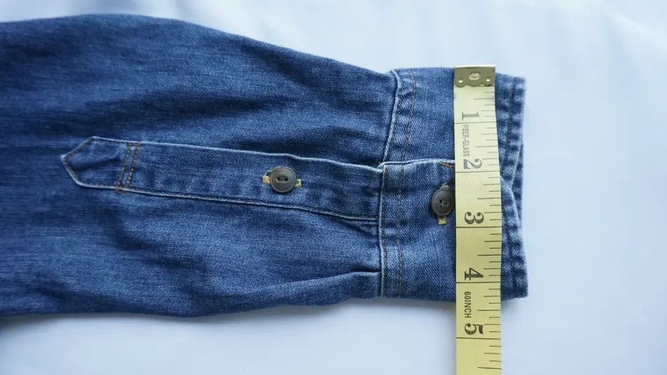 Edwin 🔥Vintage EDWIN 503 Orange Tab Long Sleeve Denim Shirt Size US L / EU 52-54 / 3 - 12 Thumbnail