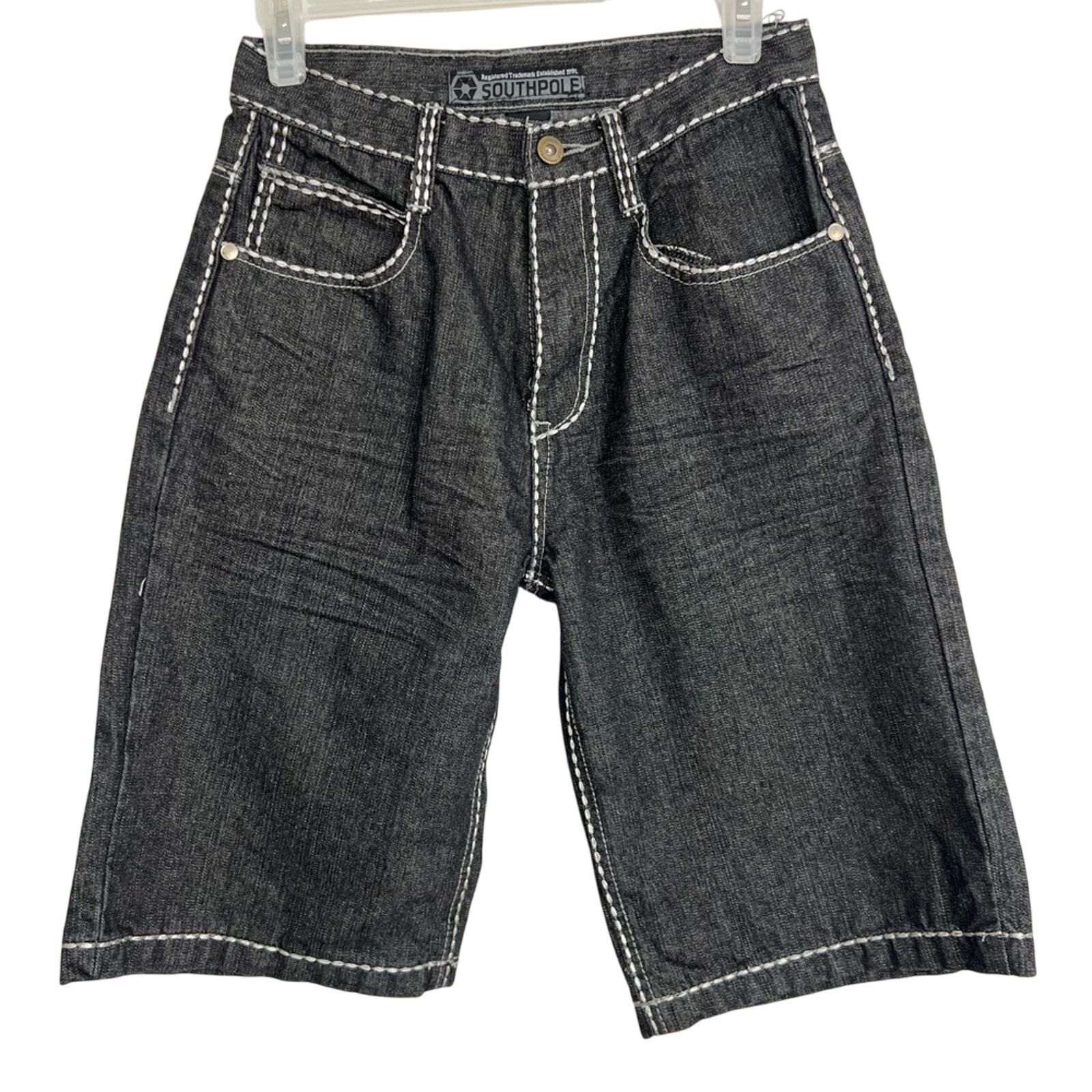 Southpole VTG Y2K Southpole Premium Baggy Denim Shorts 12 RARE 28x11 Size US 28 / EU 44 - 3 Thumbnail
