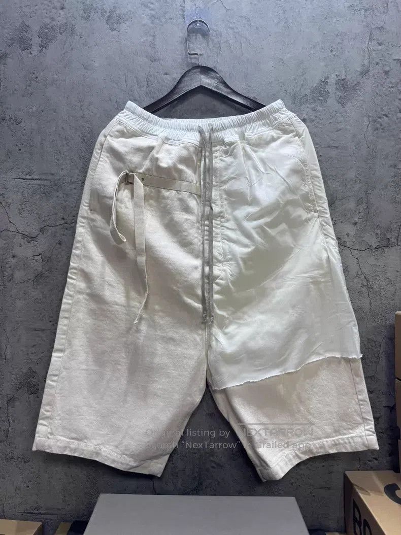 Rick Owens Rick Owens size s 19ss White Cotton Asymmetric Patch Silk S Size US 28 / EU 44 - 1 Thumbnail