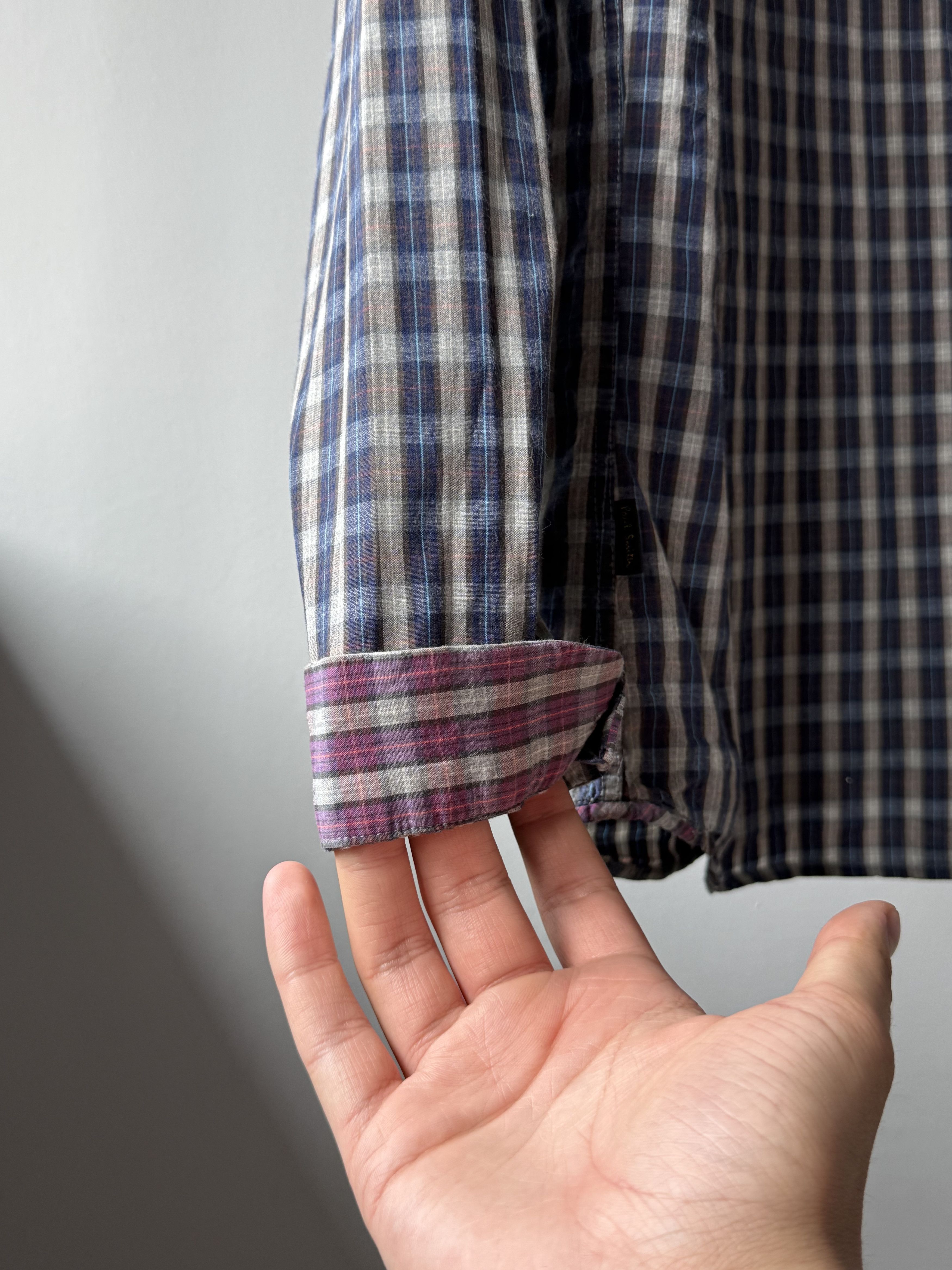 Paul Smith Paul Smith Jeans Plaid Tailored Fit Cotton Long Sleeve Shirt Size US L / EU 52-54 / 3 - 11 Thumbnail