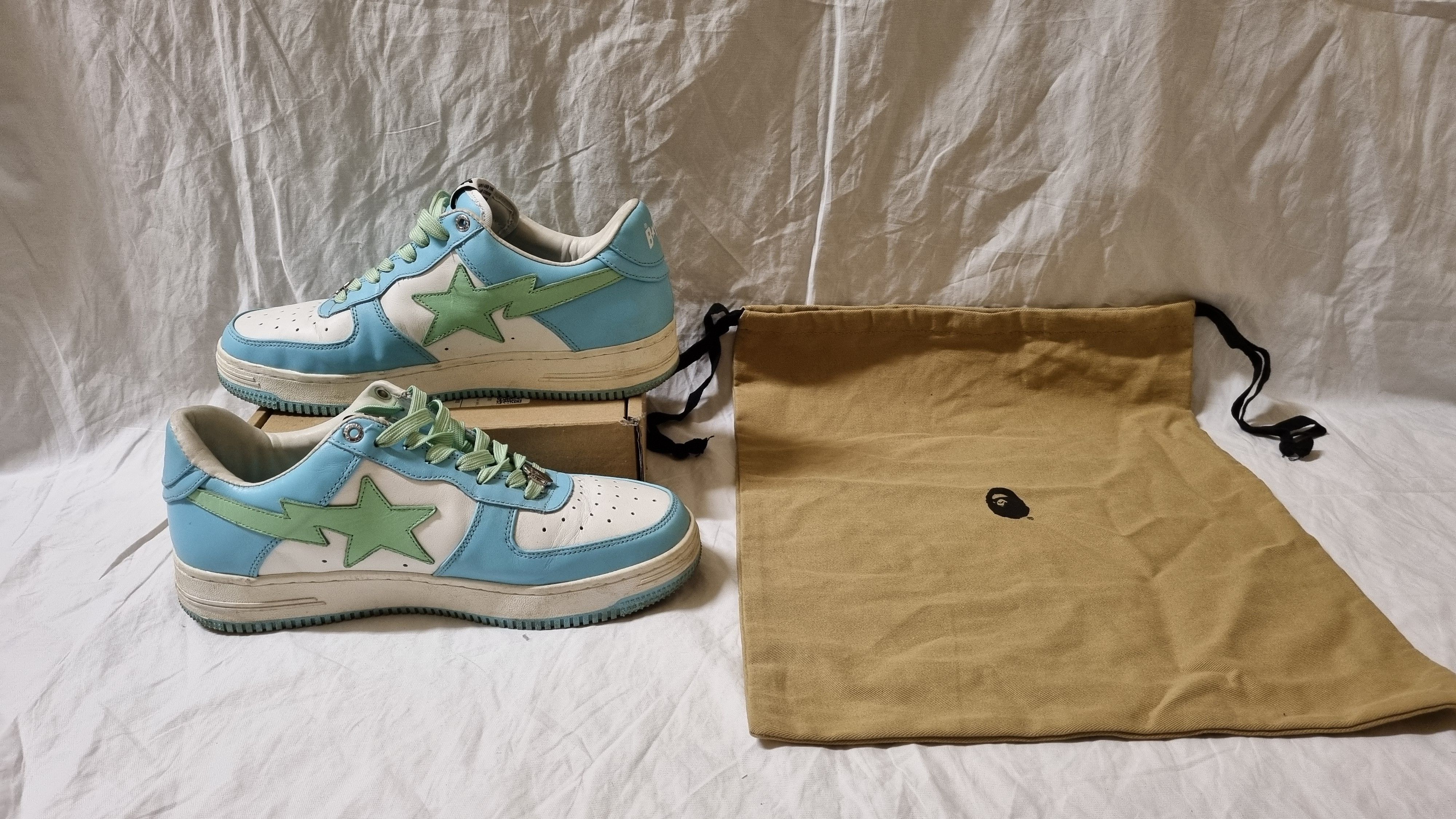 Bape Bapesta Pastel Pack Sax Blue Green Sneakers Size US 9.5 / EU 42-43 - 2 Thumbnail