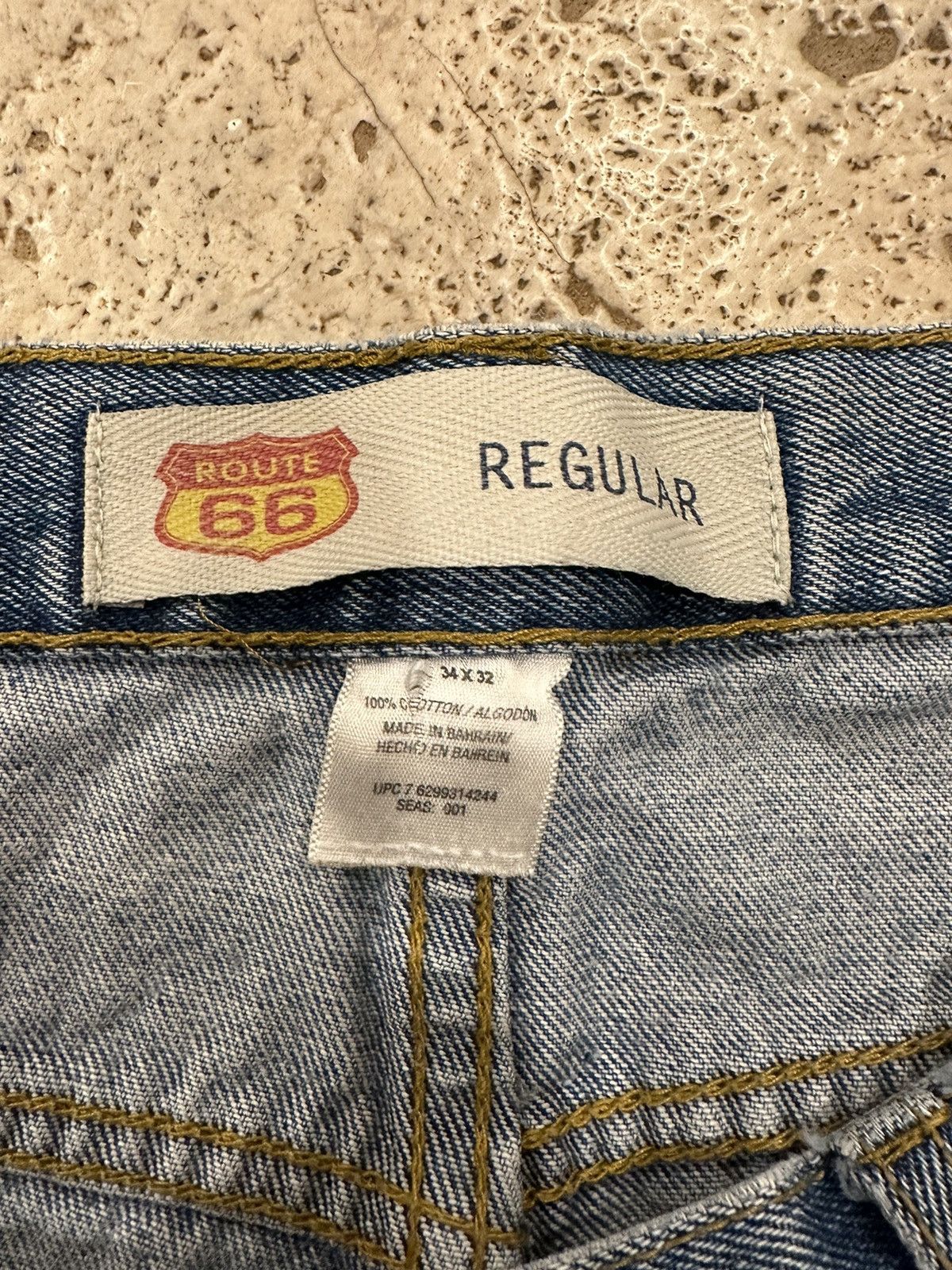 Route 66 × Vintage Vintage Route 66 Painter’s Distressed Thrashed Blue Denim Size US 34 / EU 50 - 8 Thumbnail
