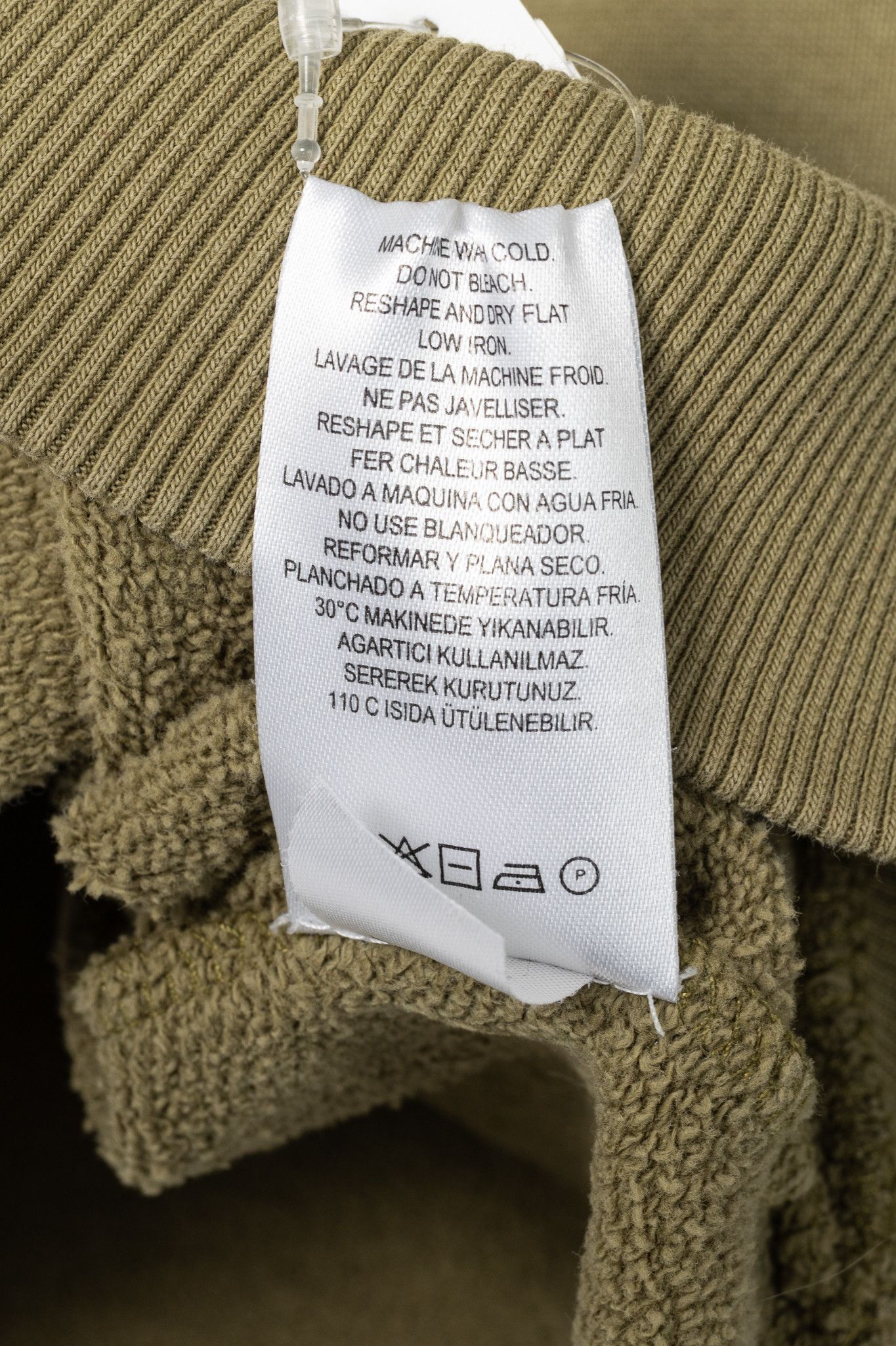 Tibi Tibi Moss Cotton French Terry Scallop Cropped Sweatshirt Size S / US 4 / IT 40 - 8 Thumbnail