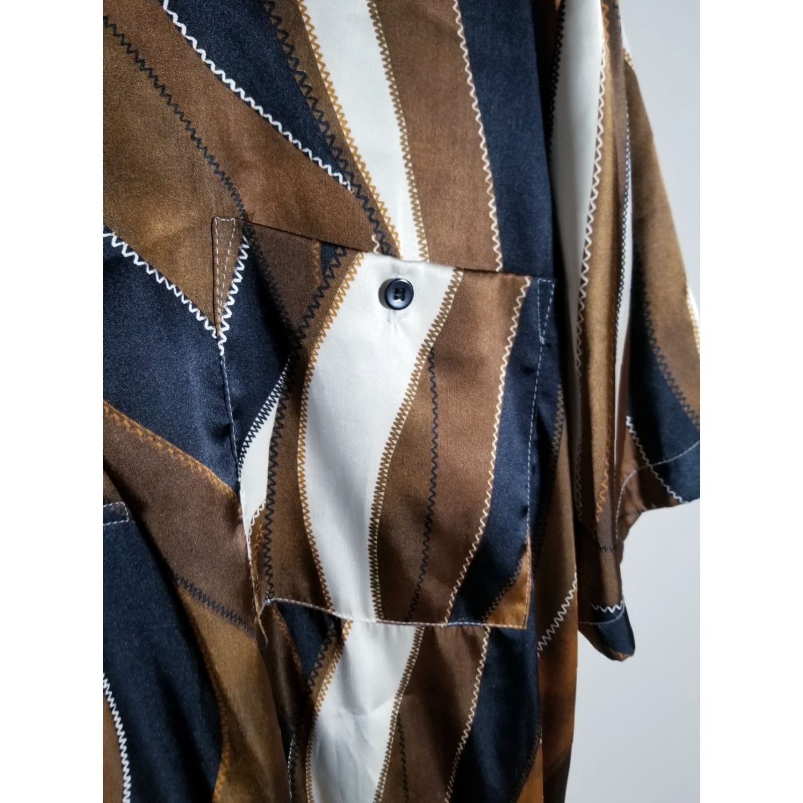 Coogi VINTAGE Alan Stuart Shirt Large Brown Black Coogi Cosby Banded Waist Polo Size US L / EU 52-54 / 3 - 4 Thumbnail