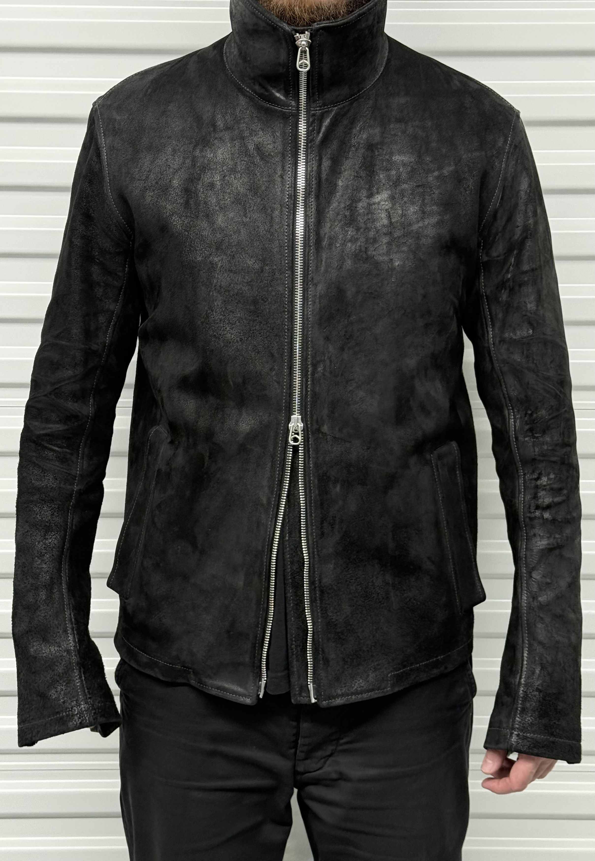 Deepti Cordovan Horse Leather Jacket Membrane Black Size 52 m-l Size US M / EU 48-50 / 2 - 21 Thumbnail