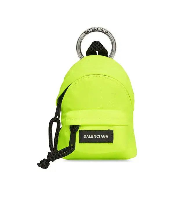 Balenciaga o1srvl11e0426 Size: OS / Micro Backpack Keychain in Yellow Size ONE SIZE - 1 Thumbnail
