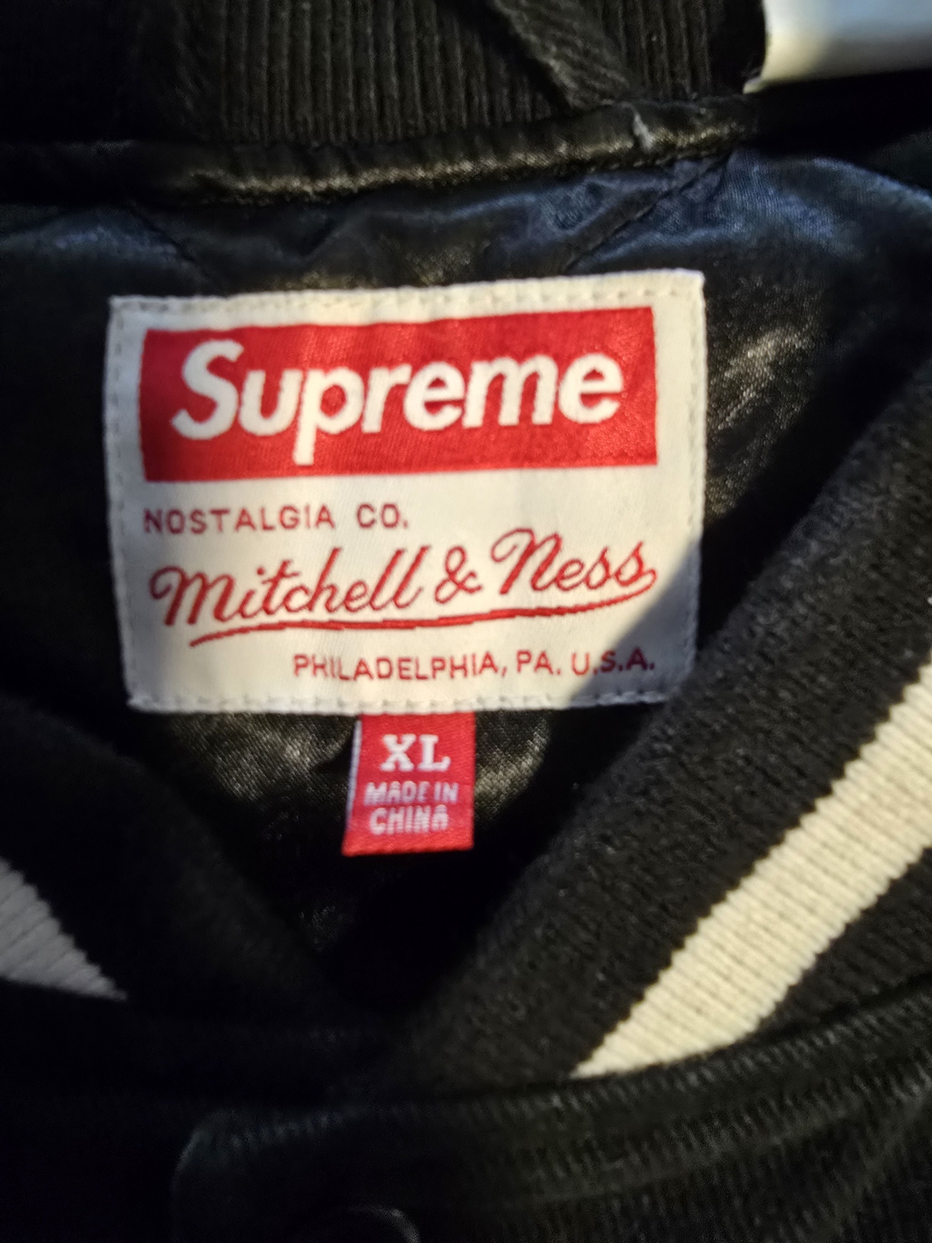 Supreme Supreme Mitchell & Ness Doughboy Twill Varsity Jacket Size US XL / EU 56 / 4 - 4 Thumbnail