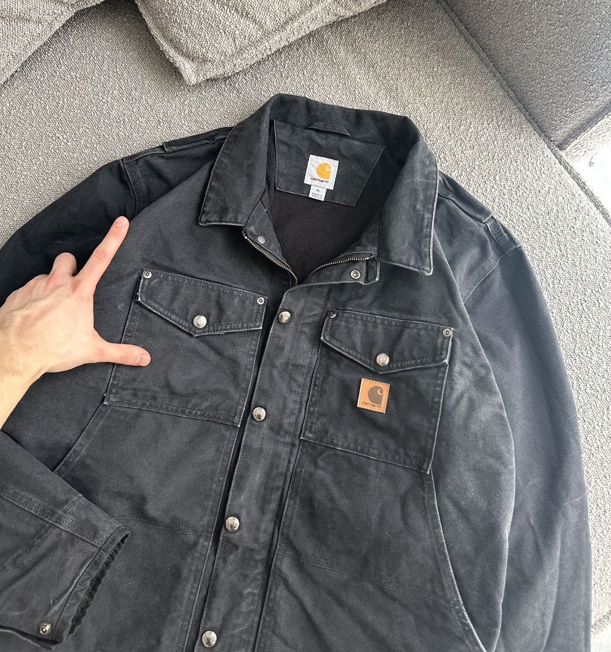 Carhartt × Vintage Vintage CARHARTT Berwick Workwear Fleece Lined Jacket 101230 Size US XL / EU 56 / 4 - 2 Thumbnail