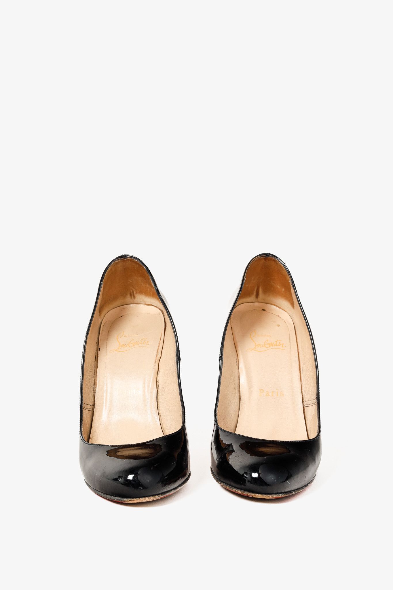 Christian Louboutin Christian Louboutin Fifi 100 Patent Almond Toe Pumps Size US 6.5 / IT 36.5 - 2 Thumbnail